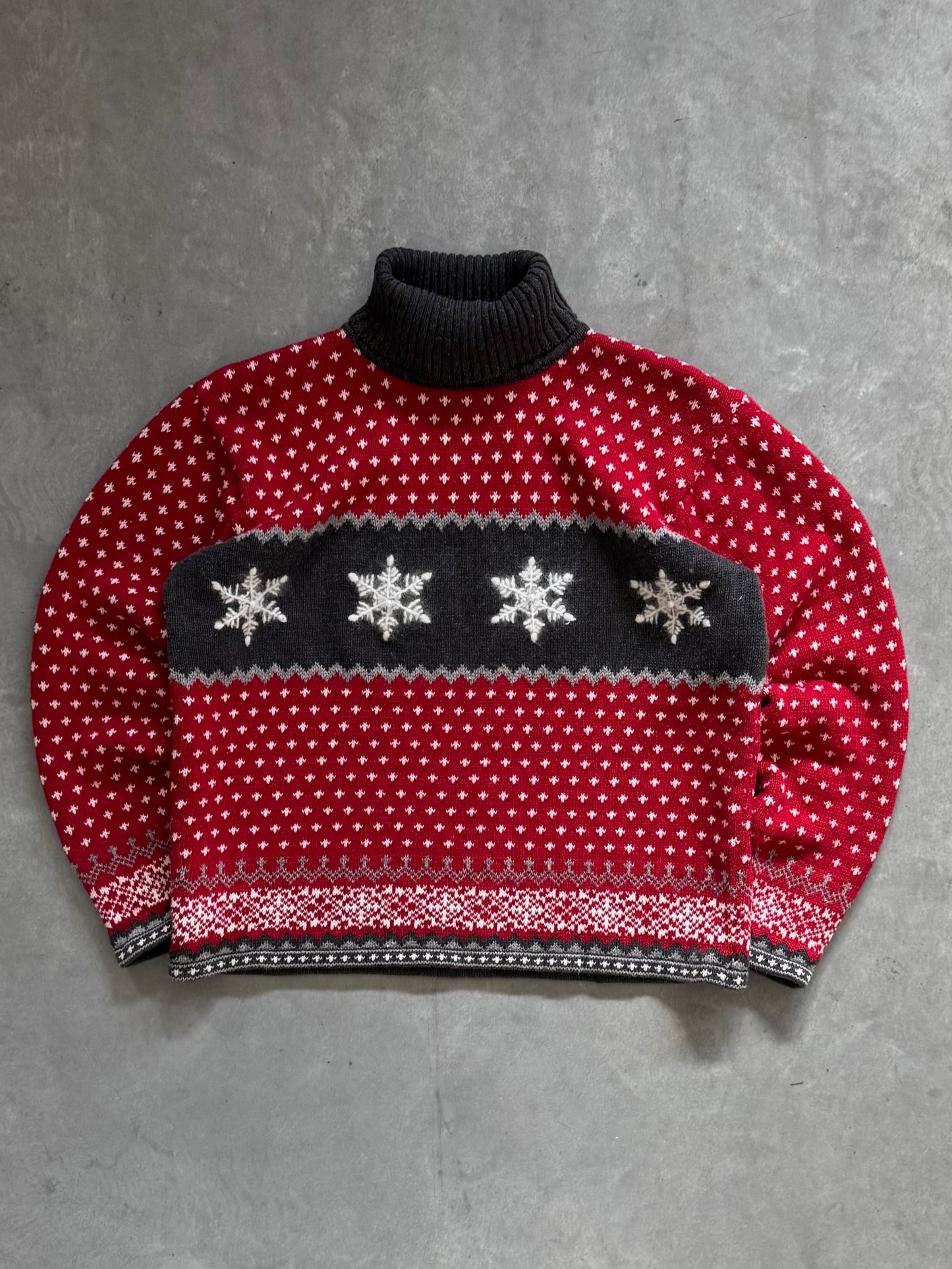 Vintage Snowflake Sweater - L