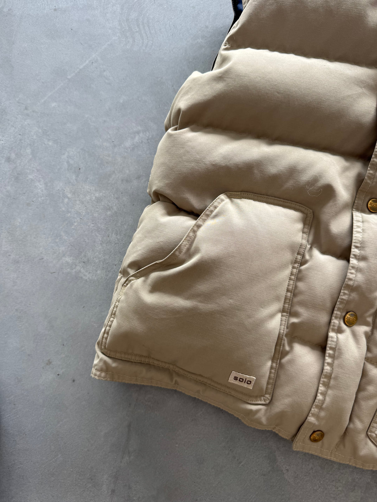 Vintage Puffer Vest Cinchable Waist - M