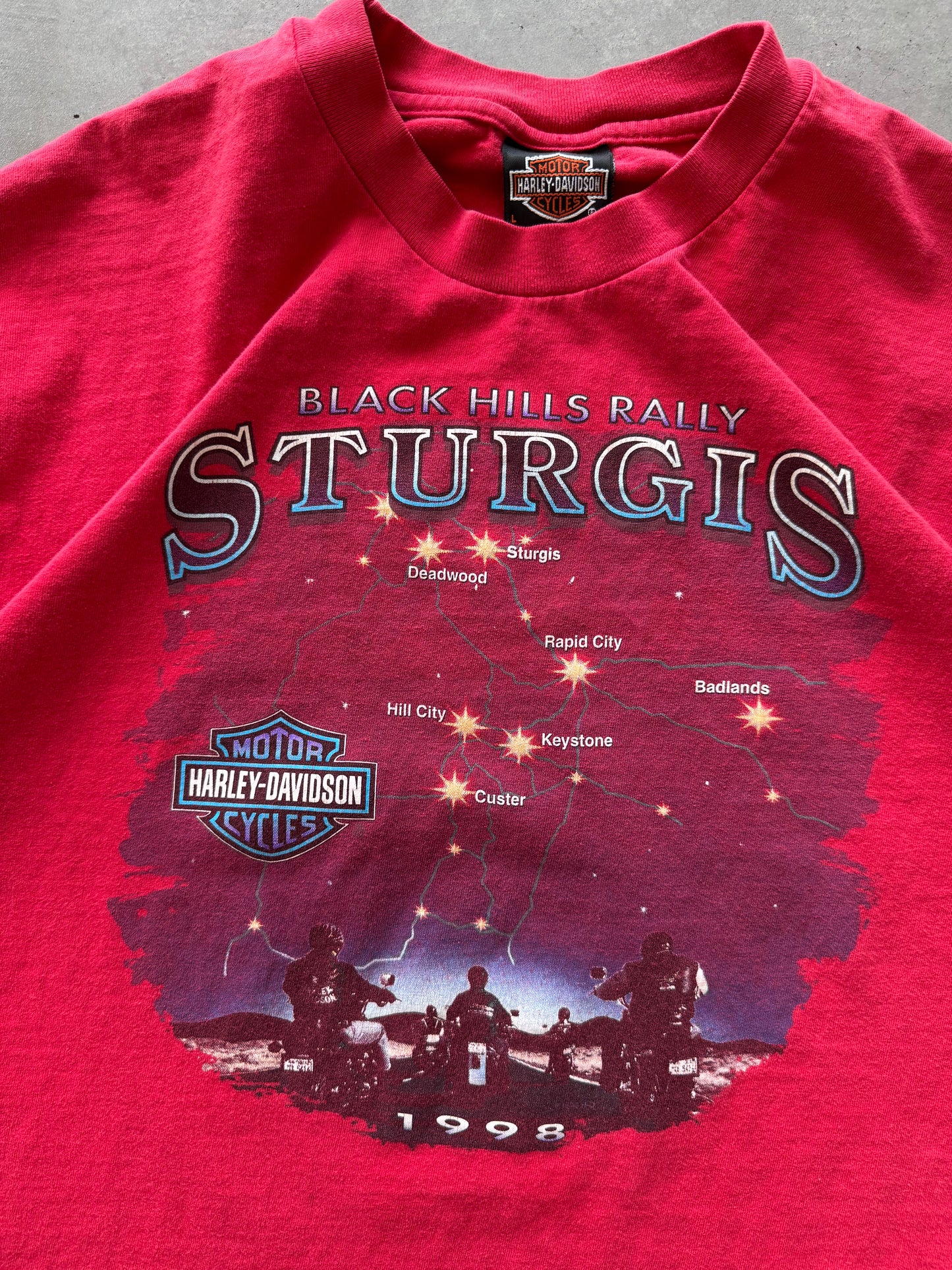 Vintage 1998 Harley Davidson Sturgis Tee - L