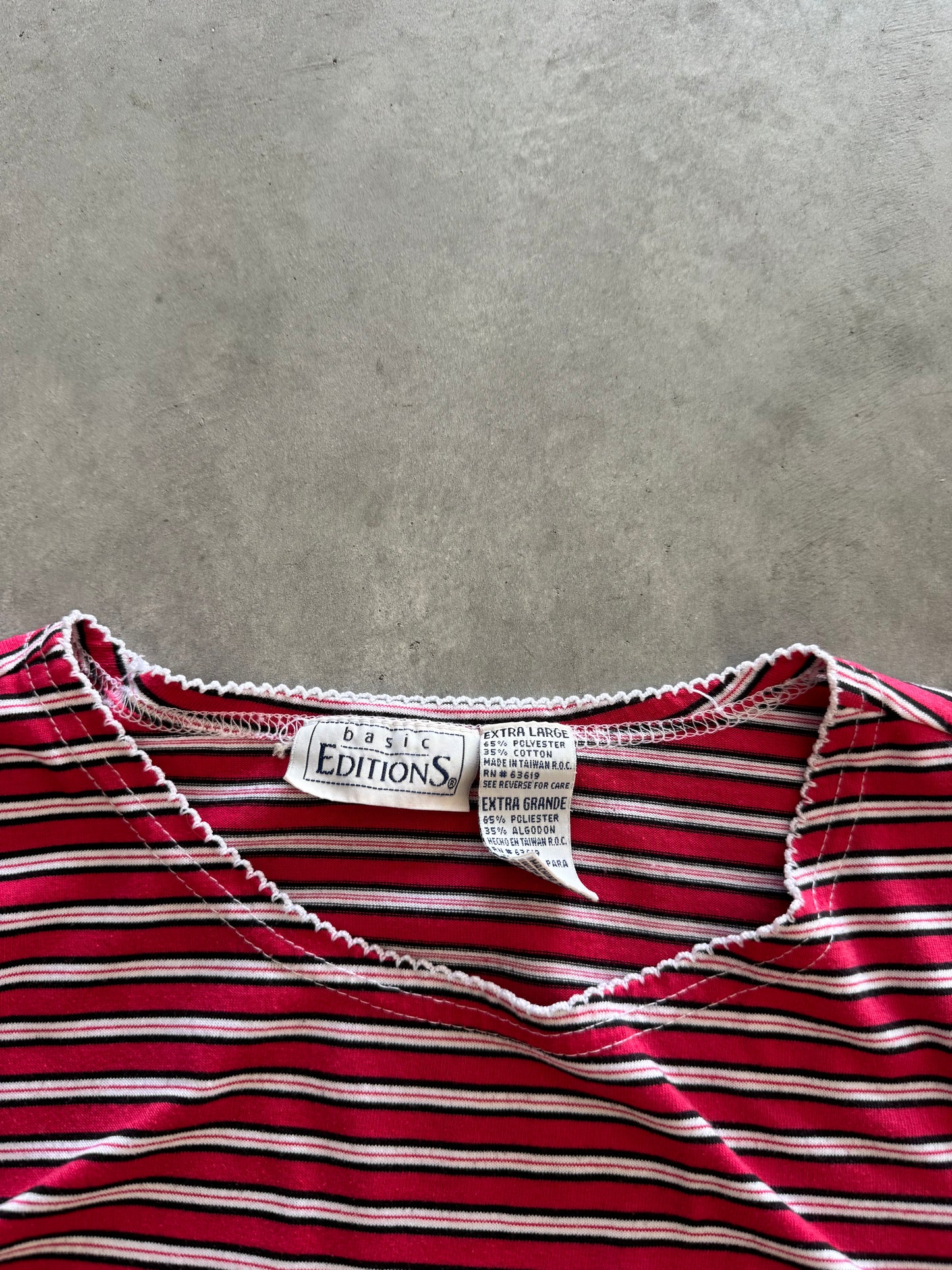 Vintage Striped Women’s Tee - XL