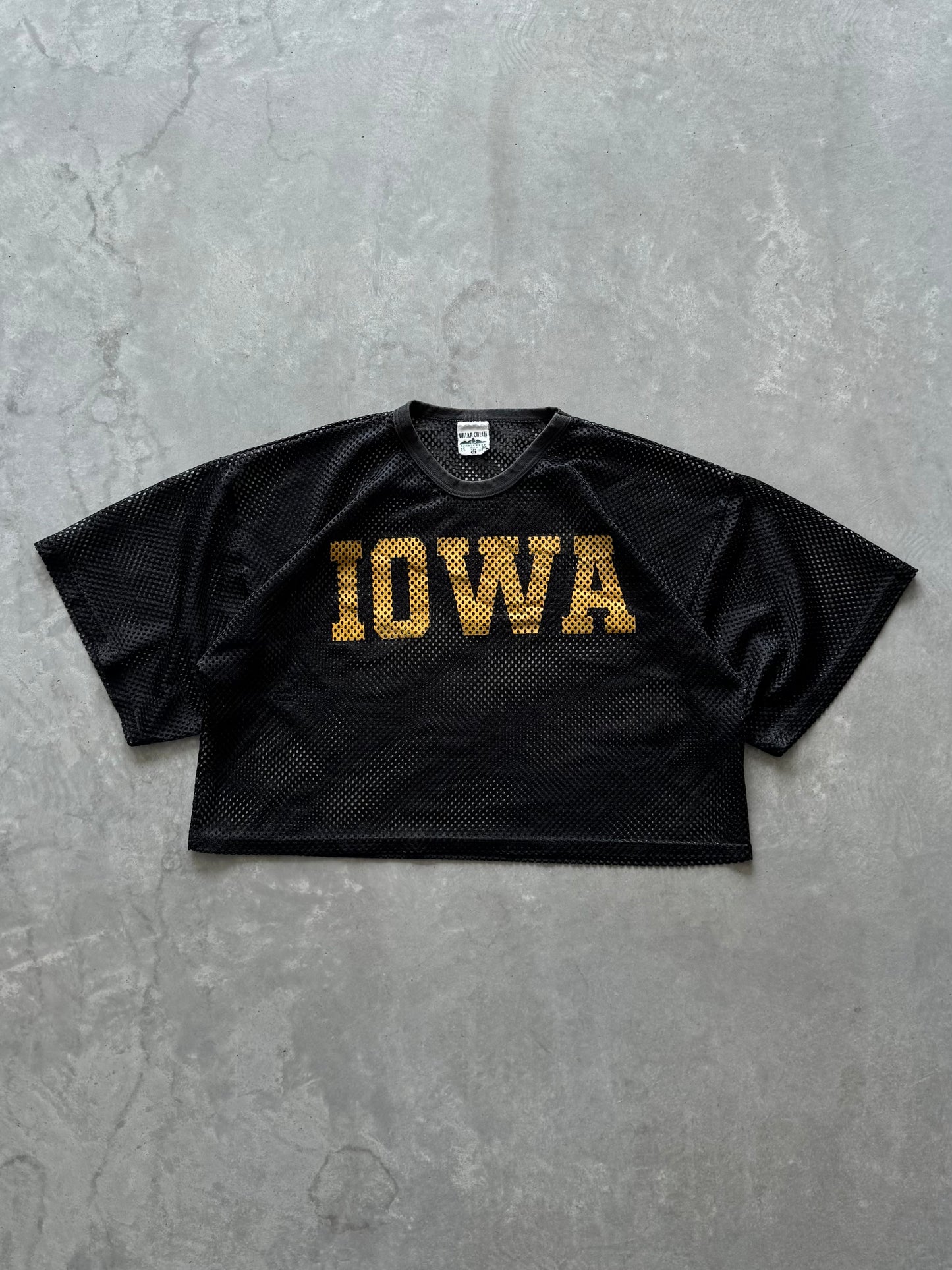 Vintage 90s Iowa Hawkeyes Cropped Jersey - XL