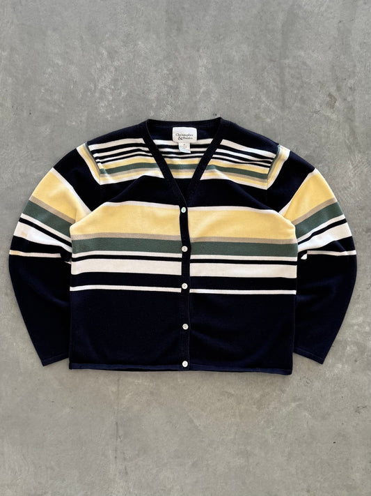 Vintage Striped Cardigan - M