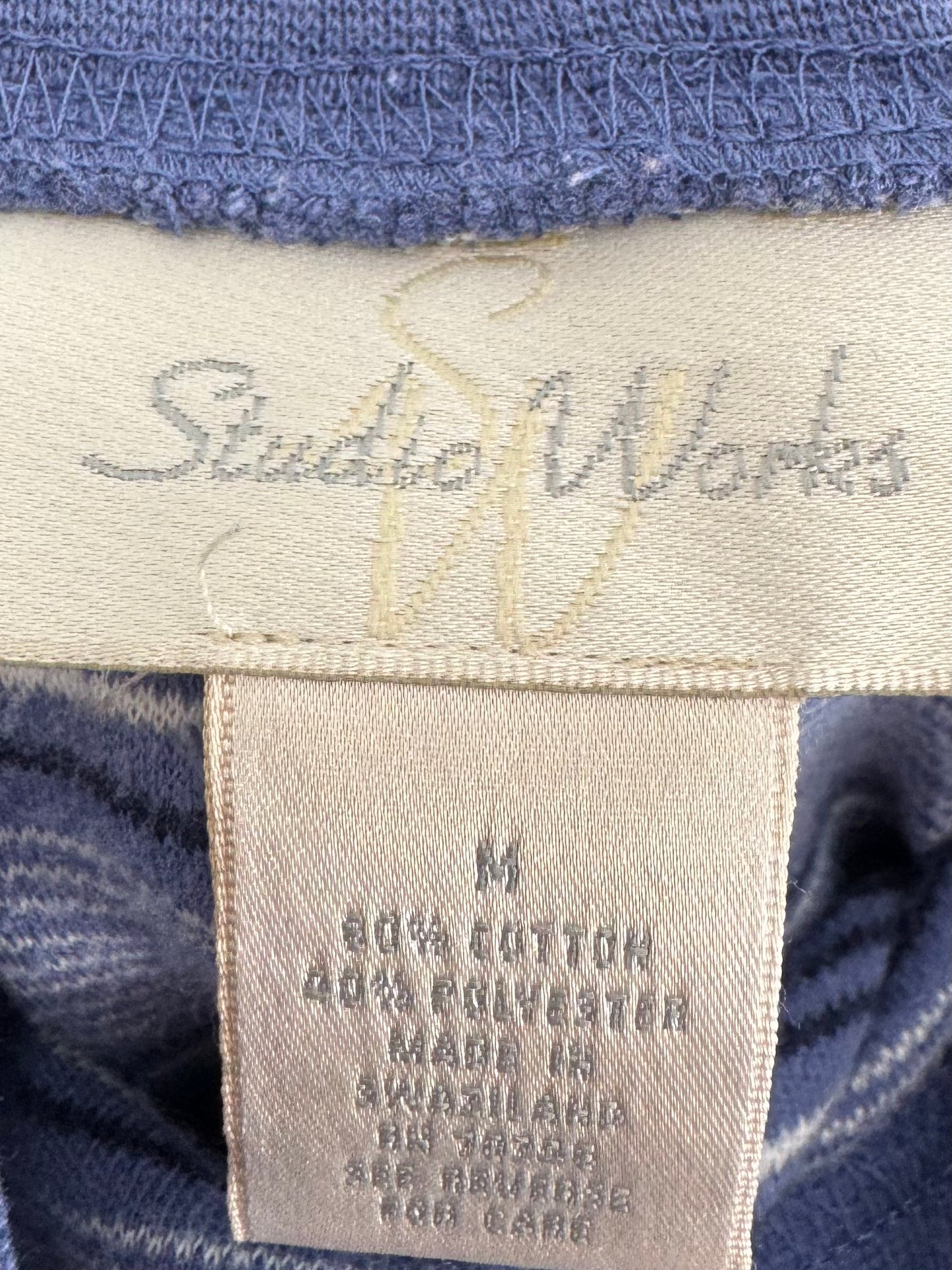 Vintage Striped Women’s Long Sleeve Mock Neck - M