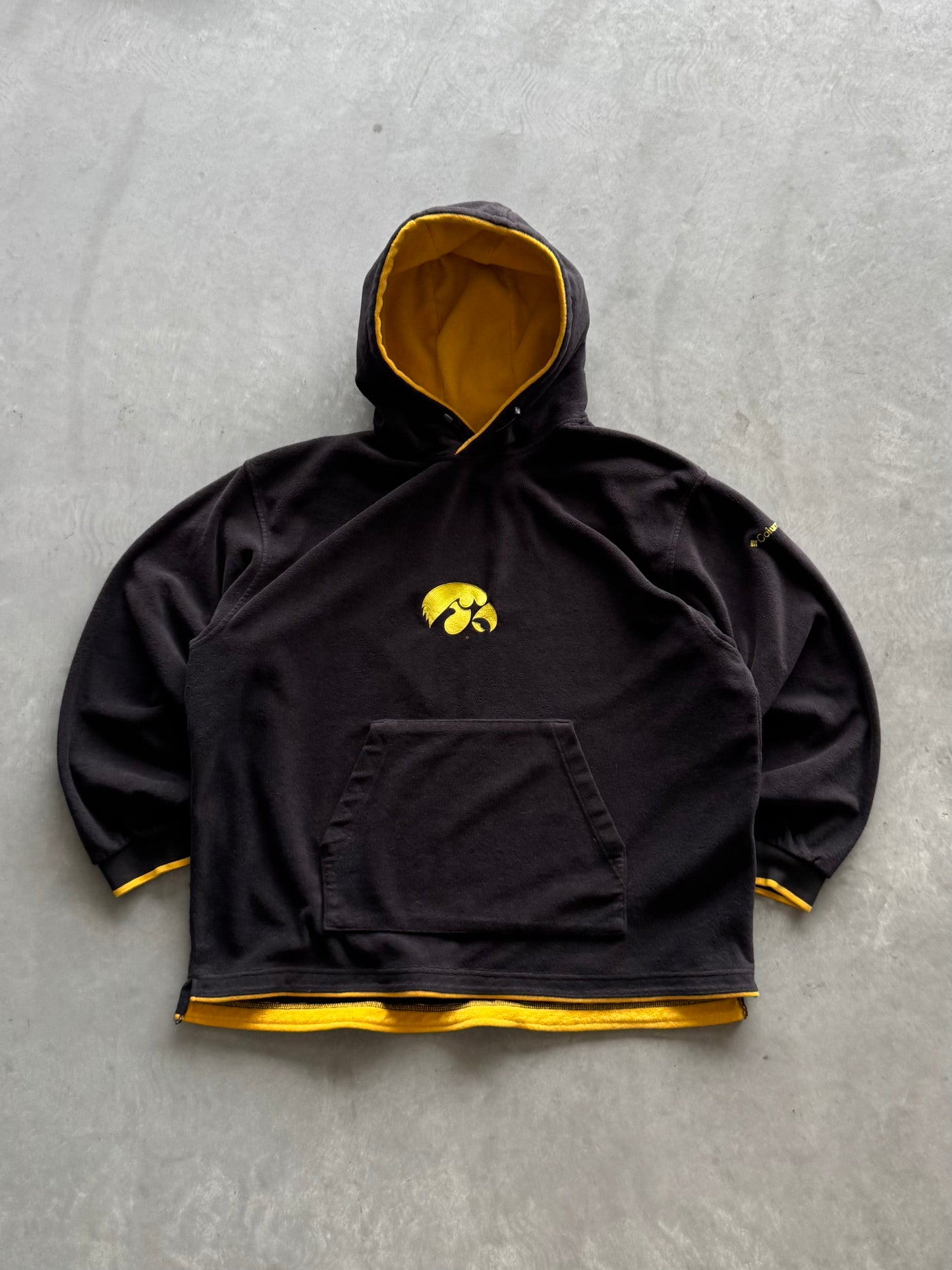 Vintage Iowa Hawkeyes Columbia Fleece Hoodie - XL