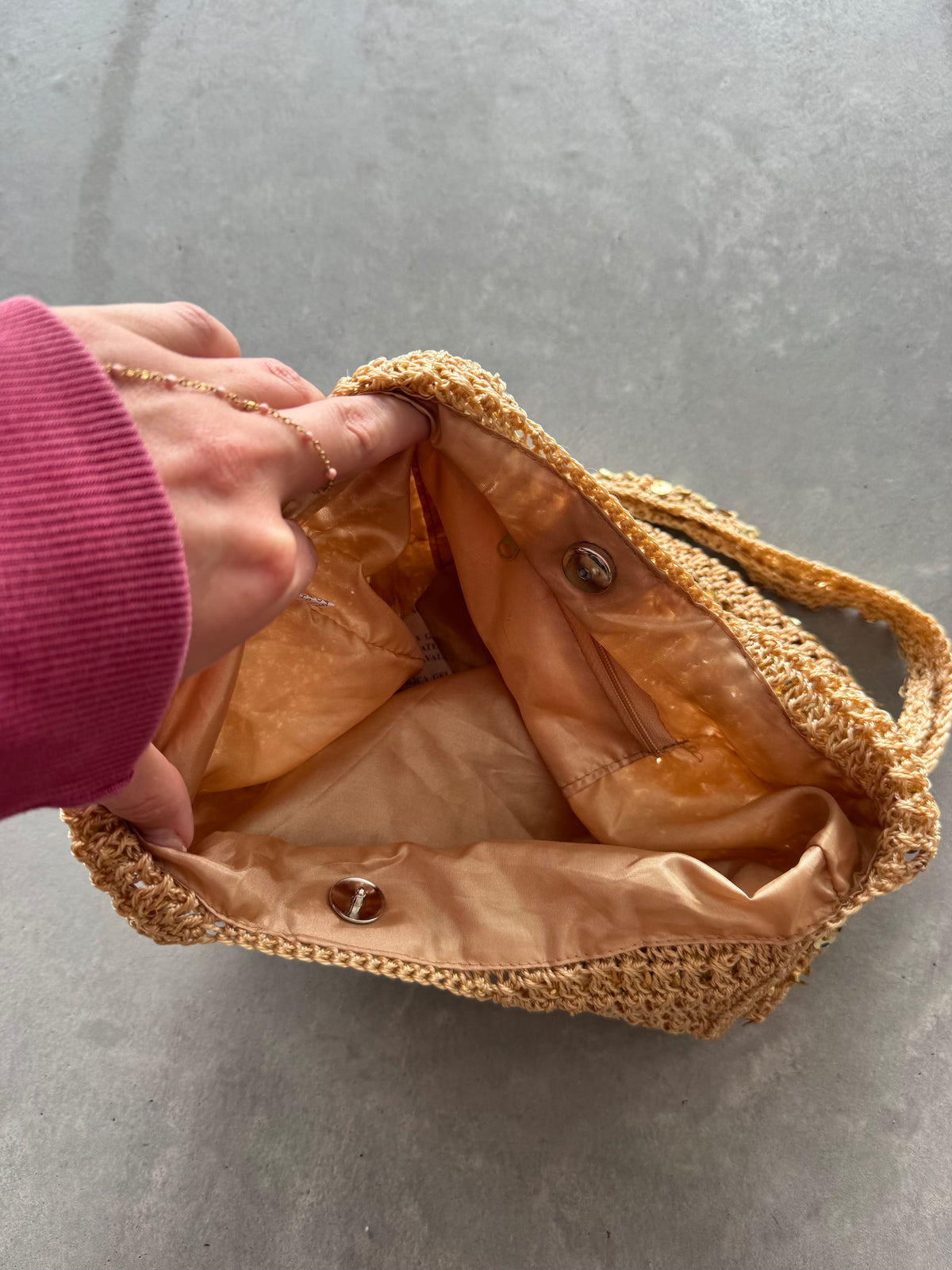 Vintage Crochet Sequin Purse