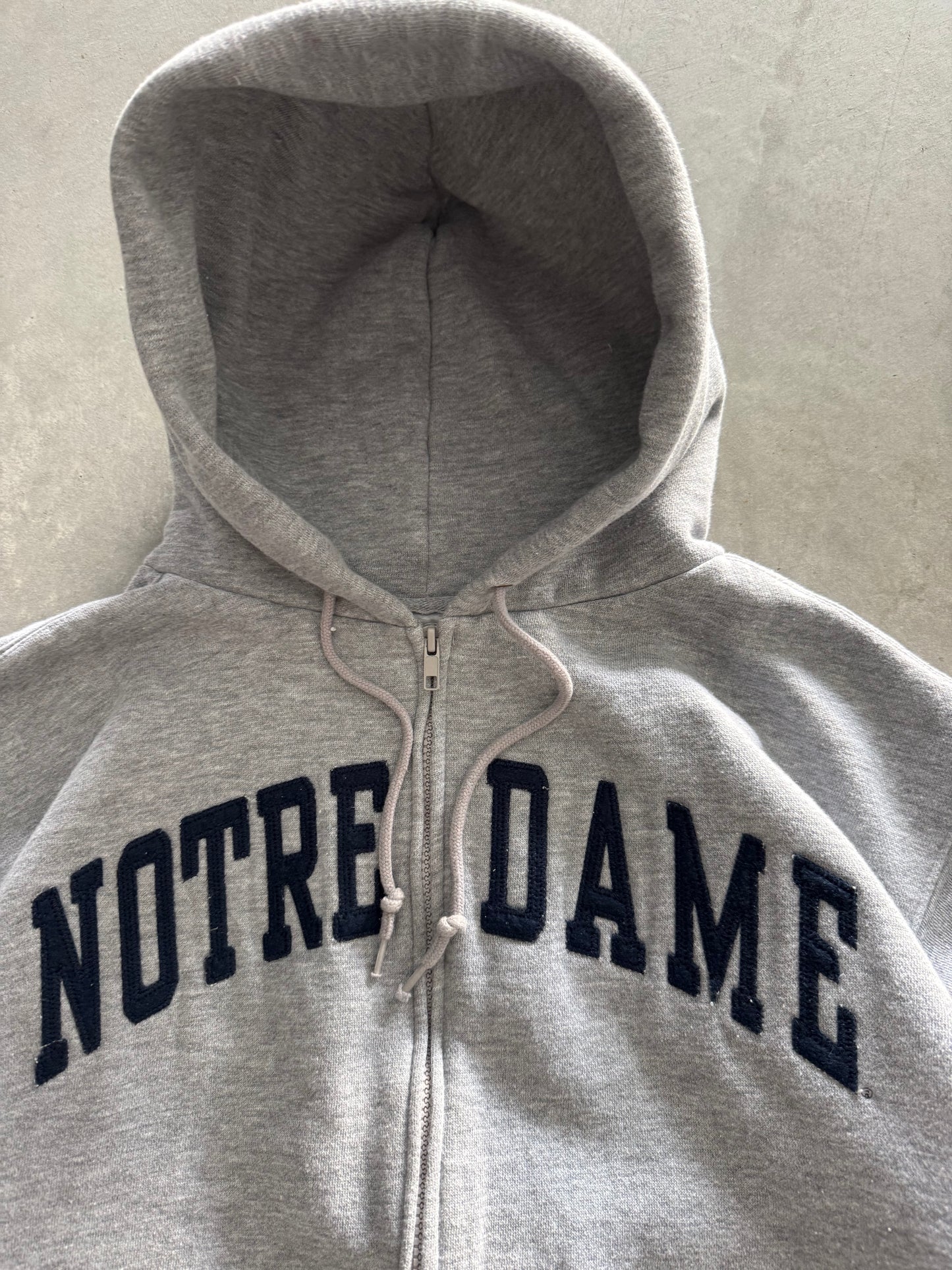 Vintage Notre Dame Zip Up Hoodie - M