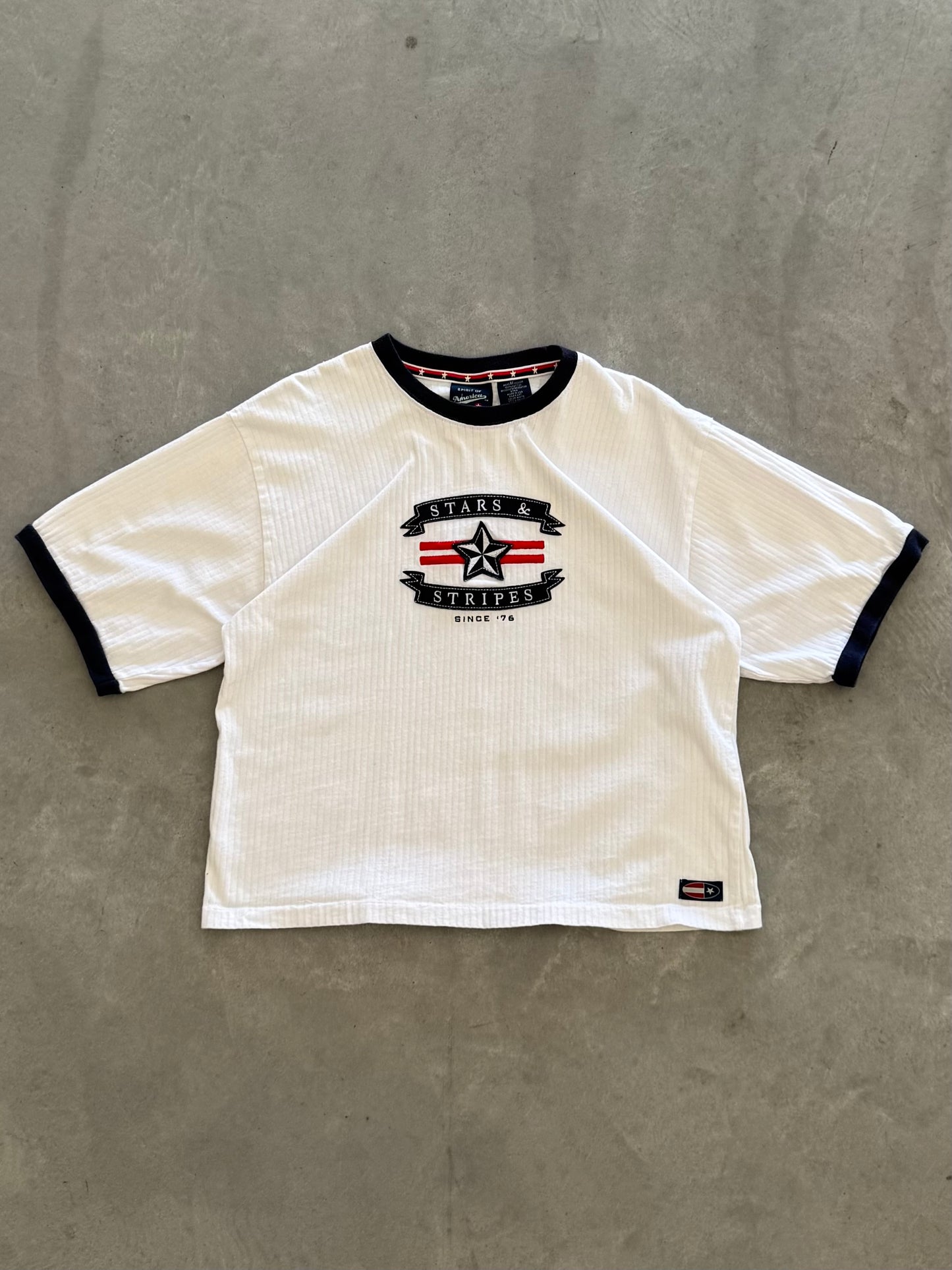 Vintage 4th of July Cropped Tee - M