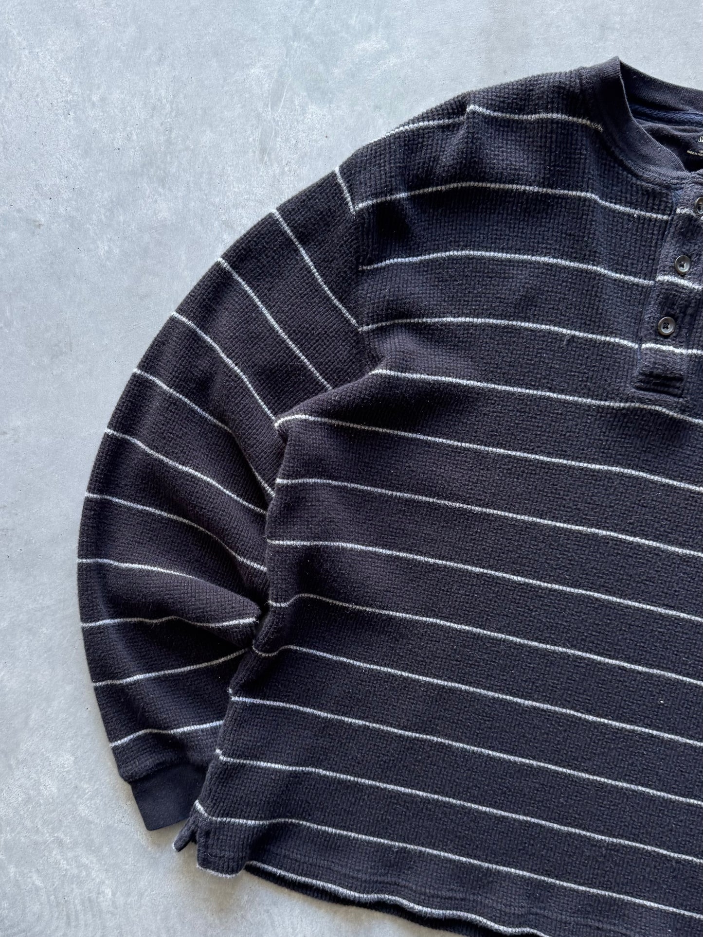 Vintage Striped St. John’s Bay Waffle Knit Longsleeve - M