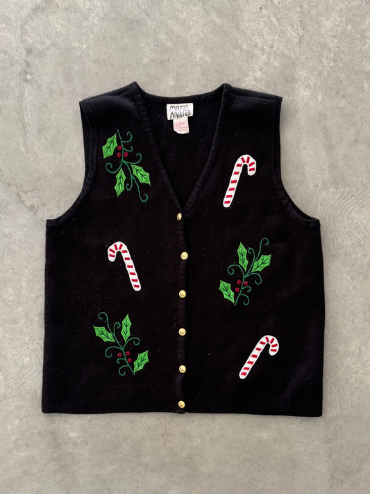 Vintage Christmas Sweater Vest - L