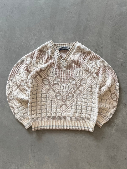 Vintage Tennis Sweater - L