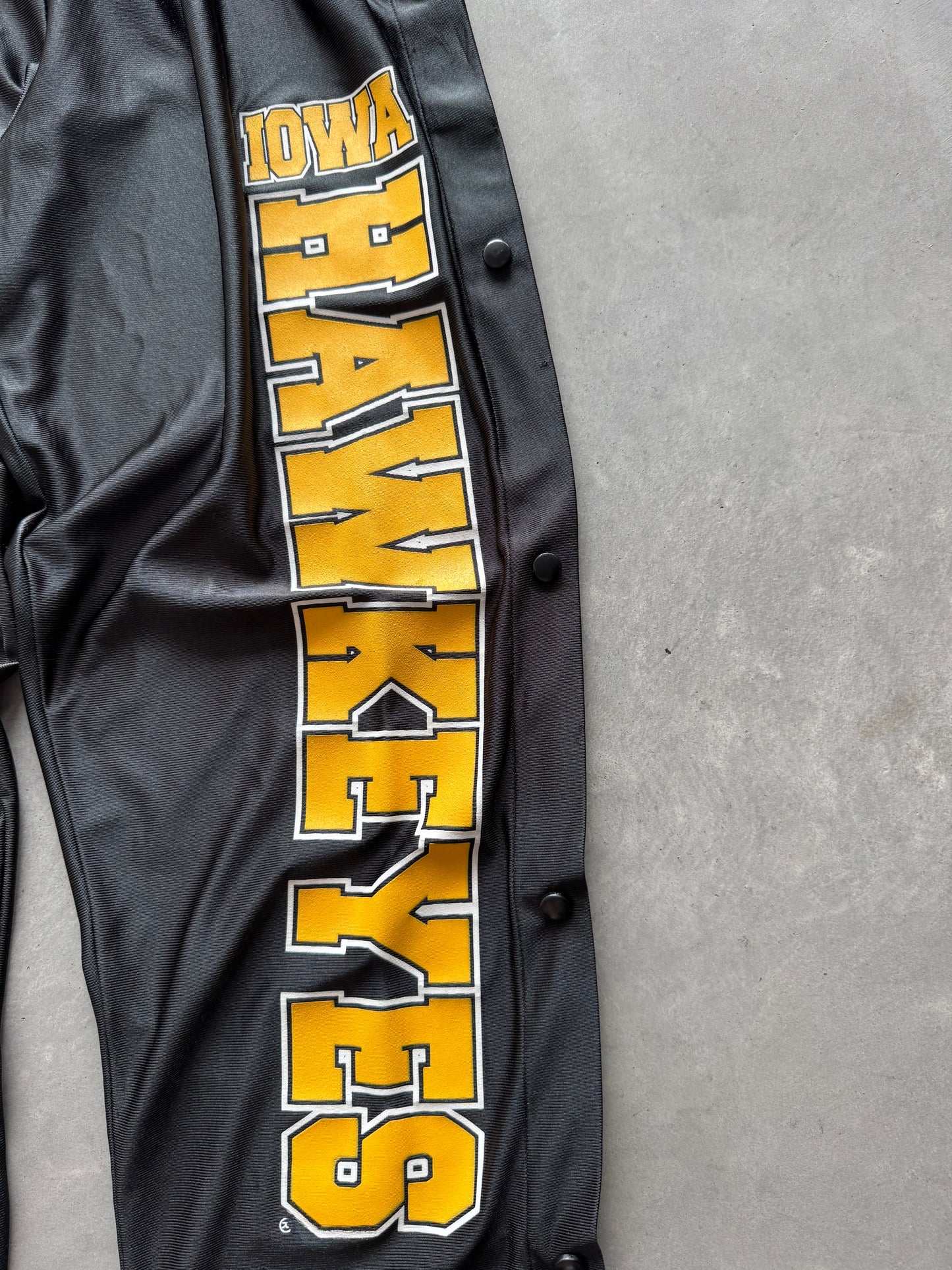Vintage Iowa Hawkeyes Tear Away Track Pants - L