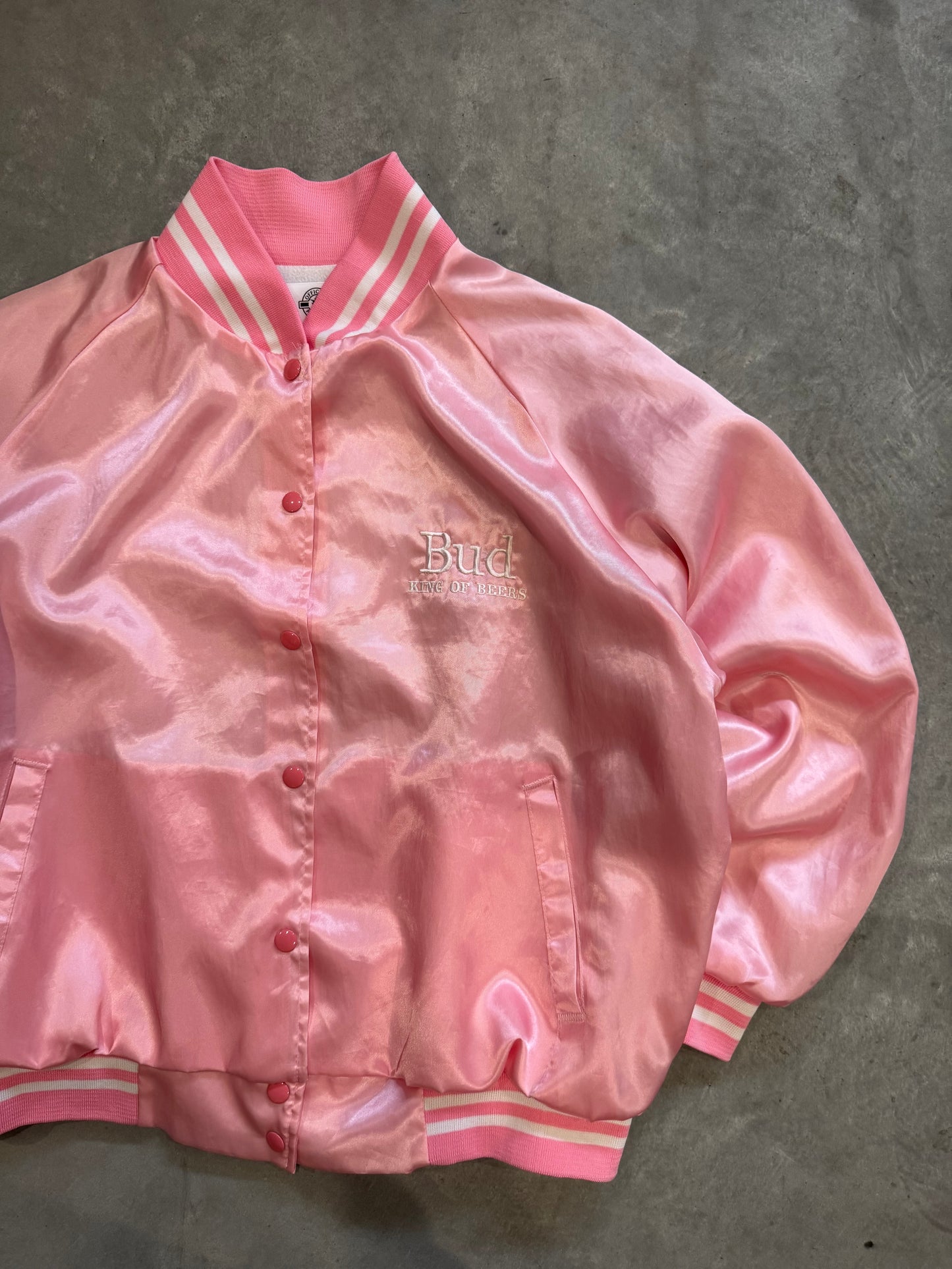 Vintage Budweiser King of Beers Bomber Jacket - L