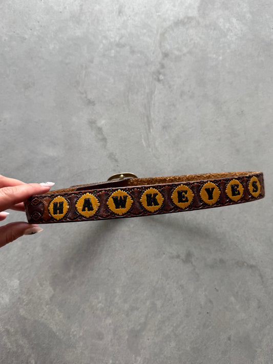 Vintage Iowa Hawkeyes Belt - 28”