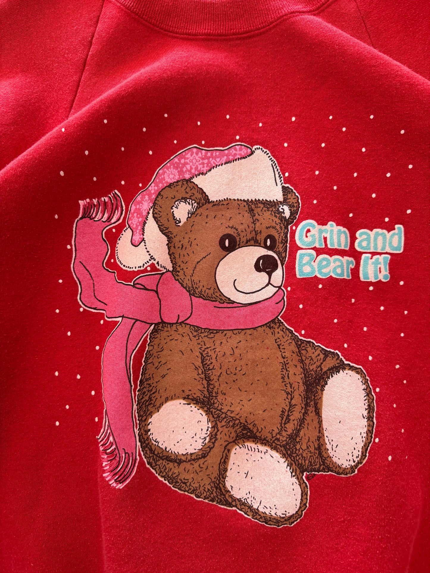 Vintage 90s Christmas Bear Sweatshirt - XL