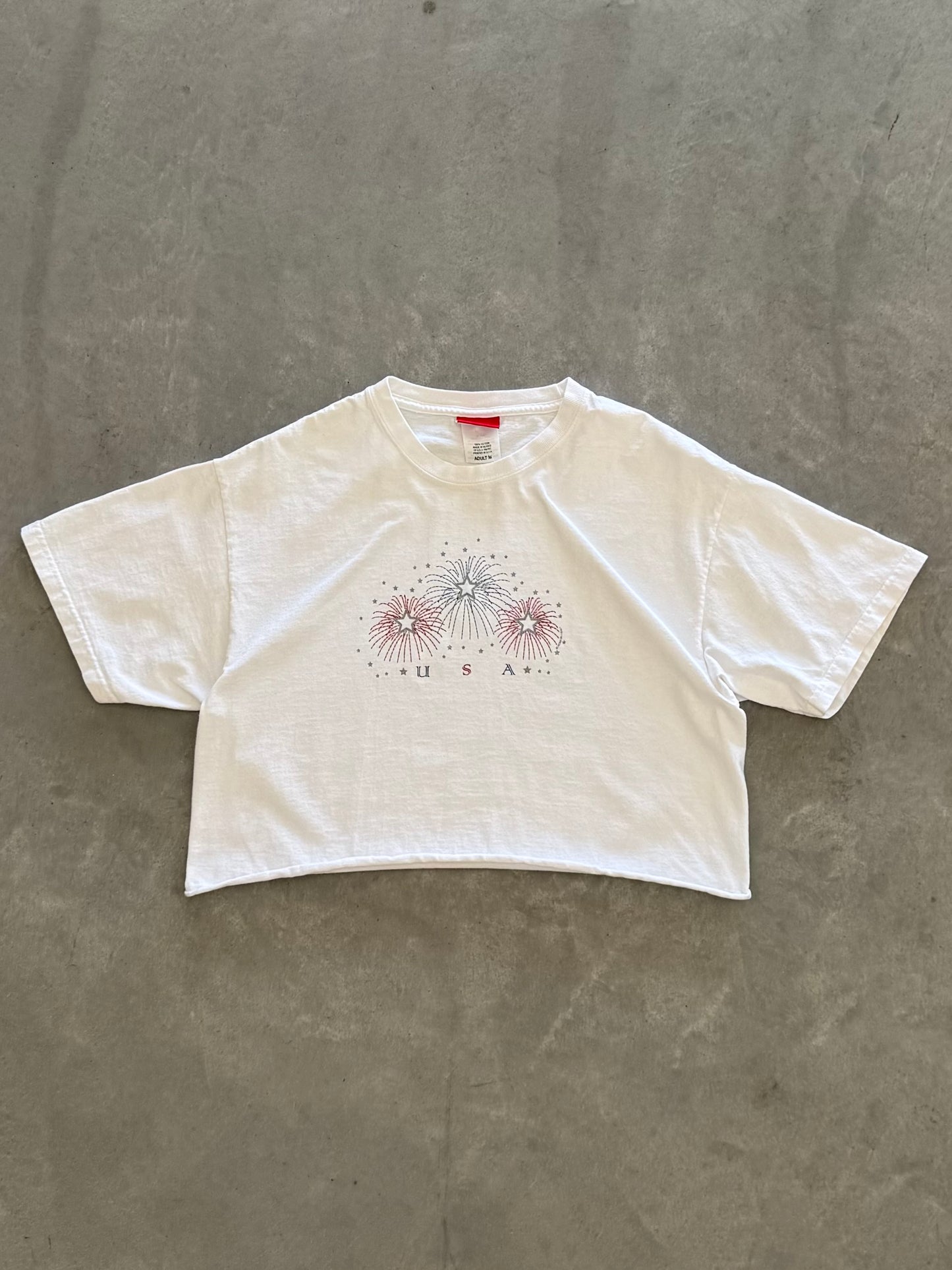 Vintage 4th of July Cropped Women’s Tee - M