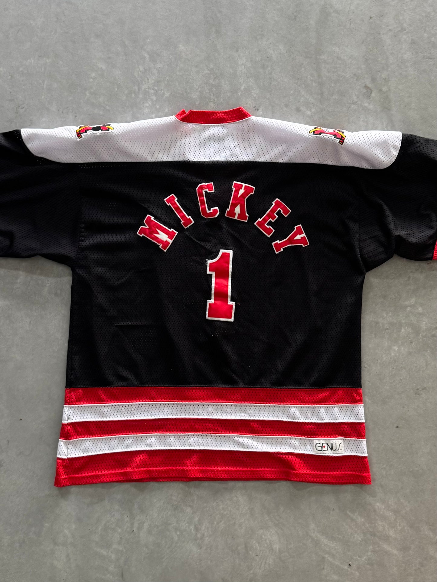 Vintage 90s Mickey Mouse Hockey Jersey - XL
