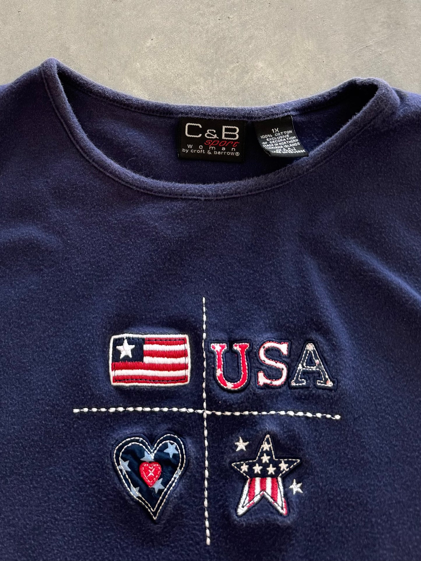 Vintage 4th of July Women’s Cropped Tee - XL