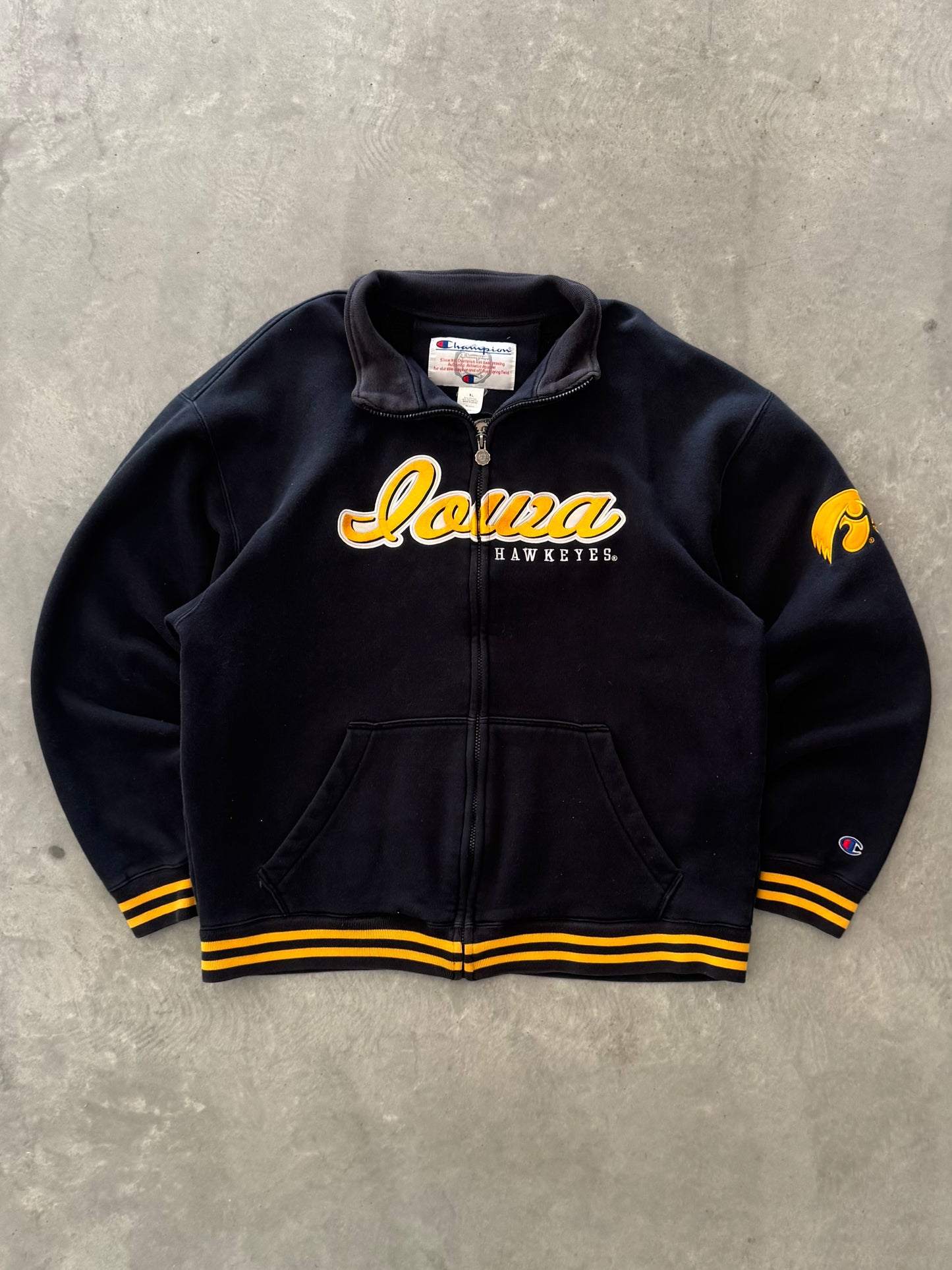 Vintage Iowa Hawkeyes Champion Zip Up - XL
