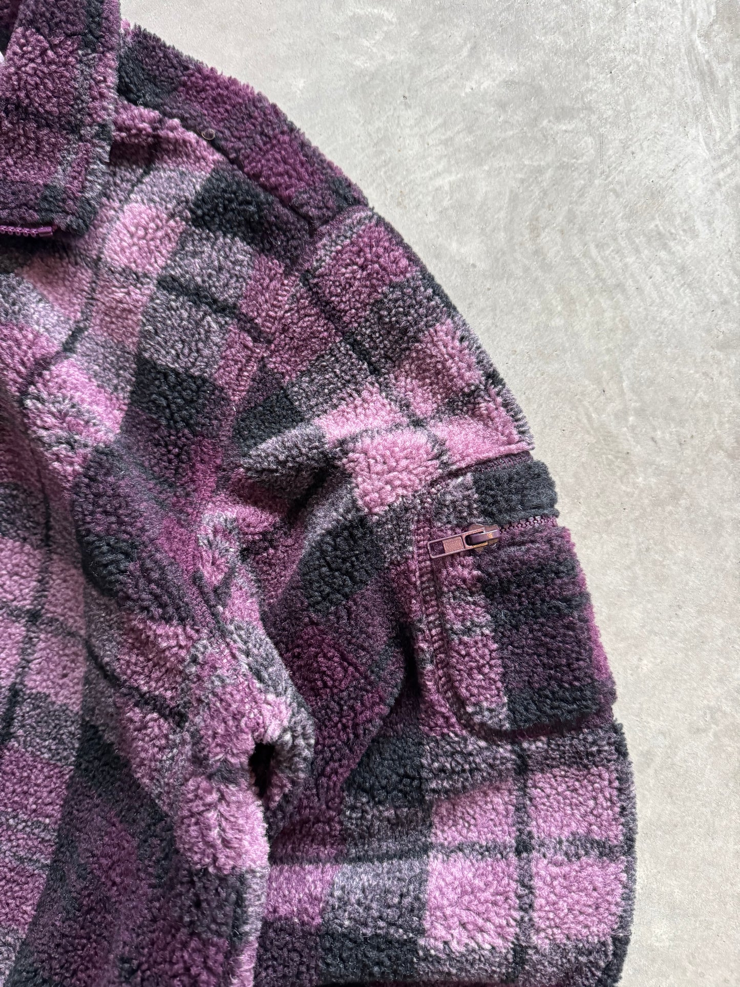 Vintage Cherokee Plaid Fleece Jacket - L/XL