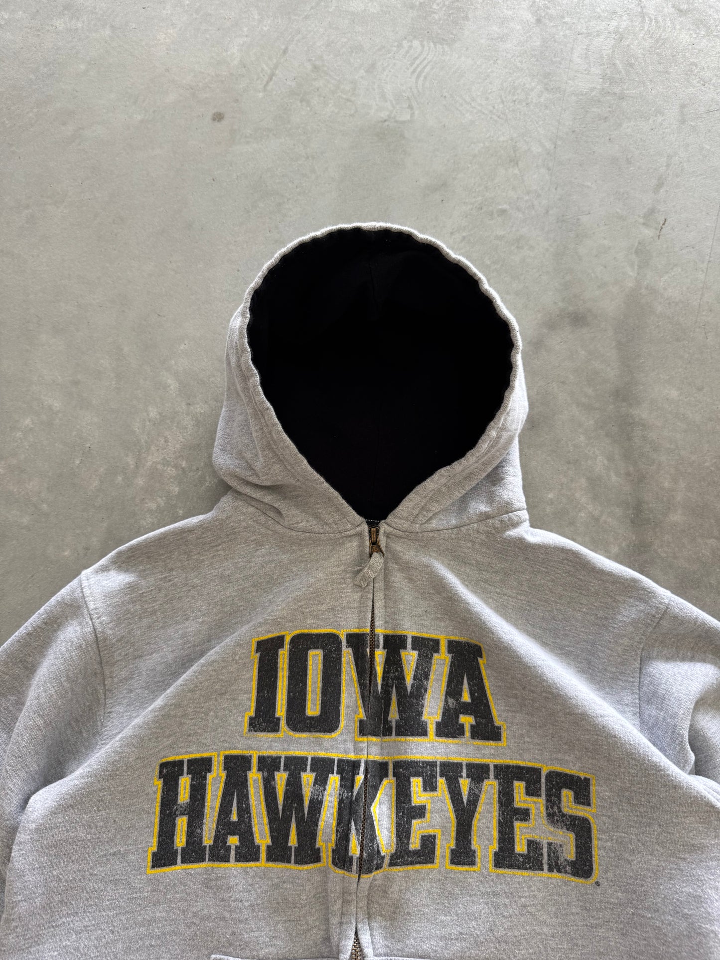 Vintage Iowa Hawkeyes Zip Up Hoodie - M