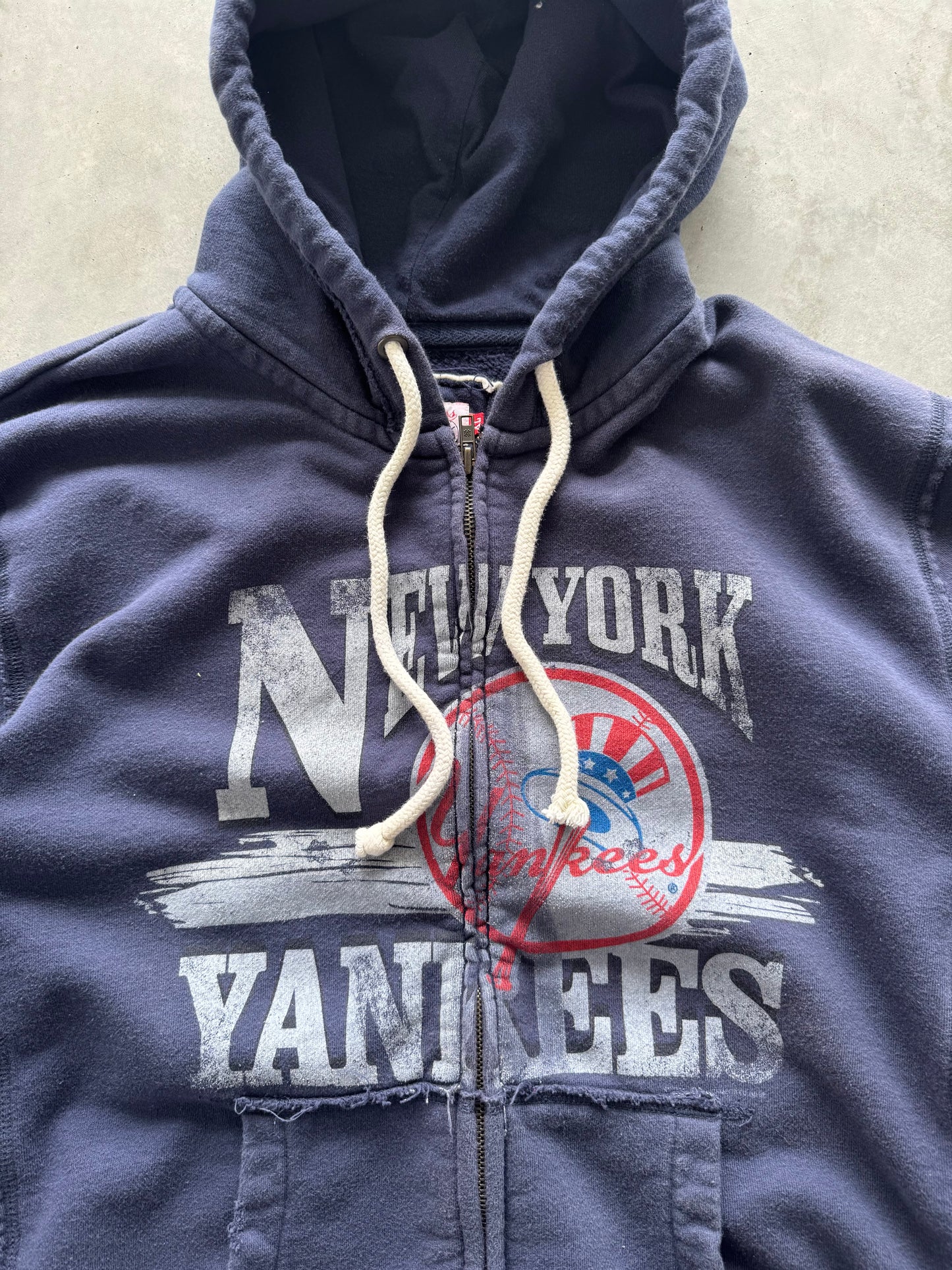 Vintage New York Yankees Zip Up Hoodie - XL
