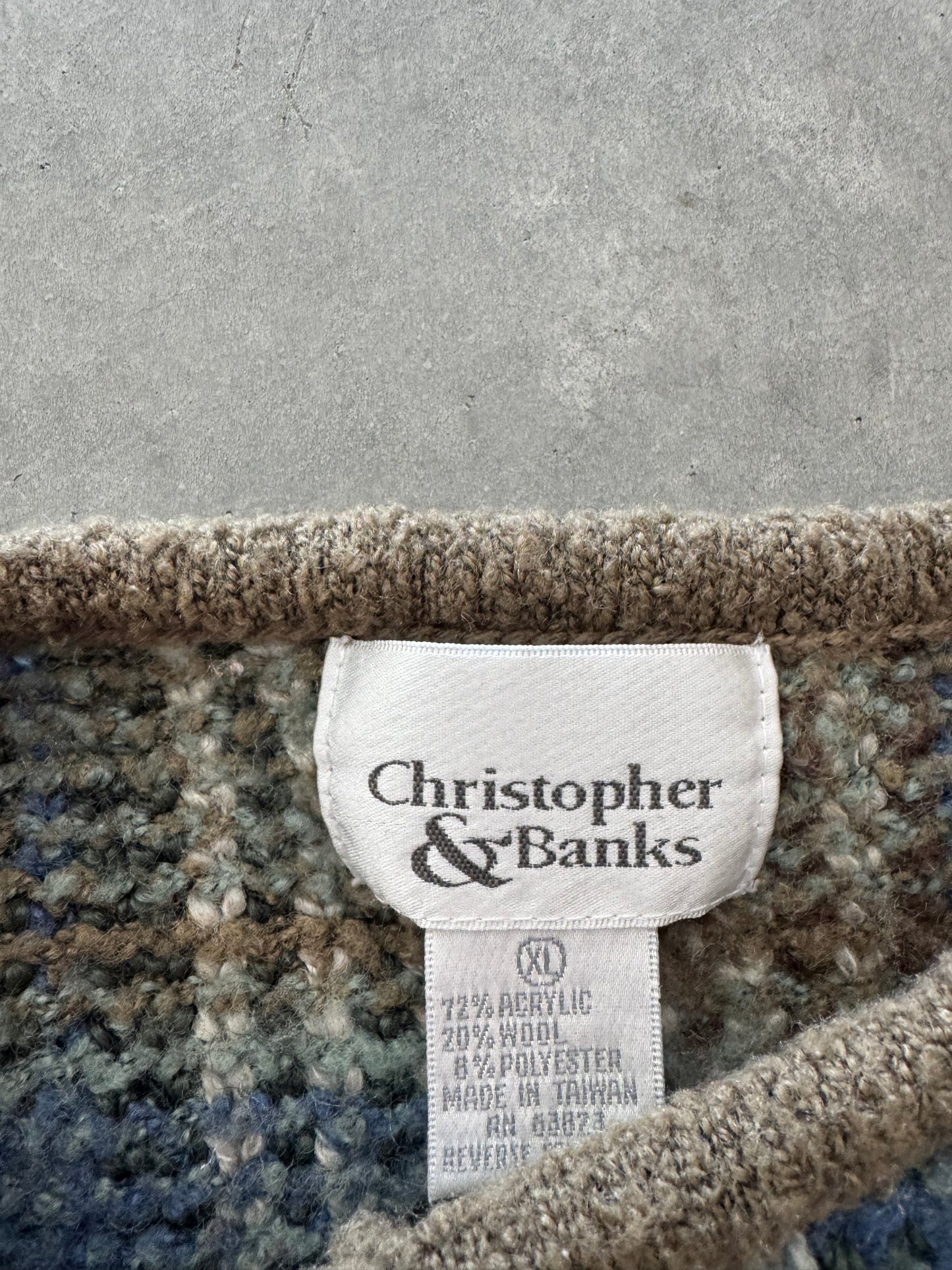 Vintage Christopher & Banks Paid Cardigan - L