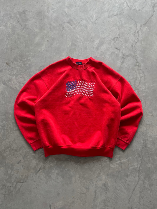 Vintage American Flag Sweatshirt - XL