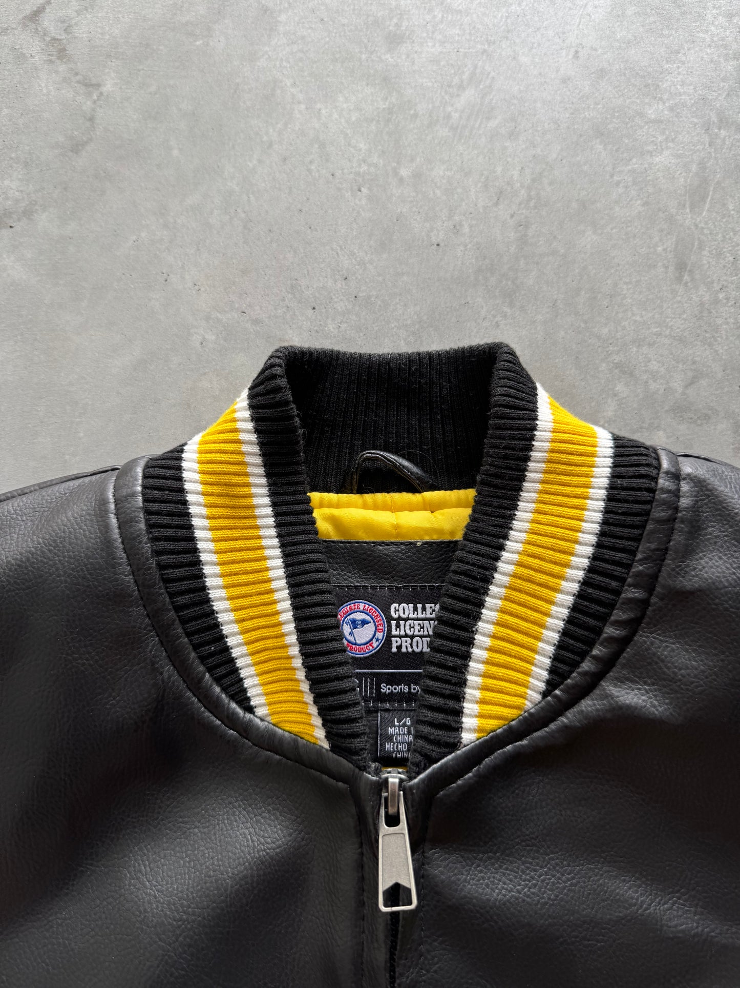 Vintage Iowa Hawkeyes Leather Jacket - L