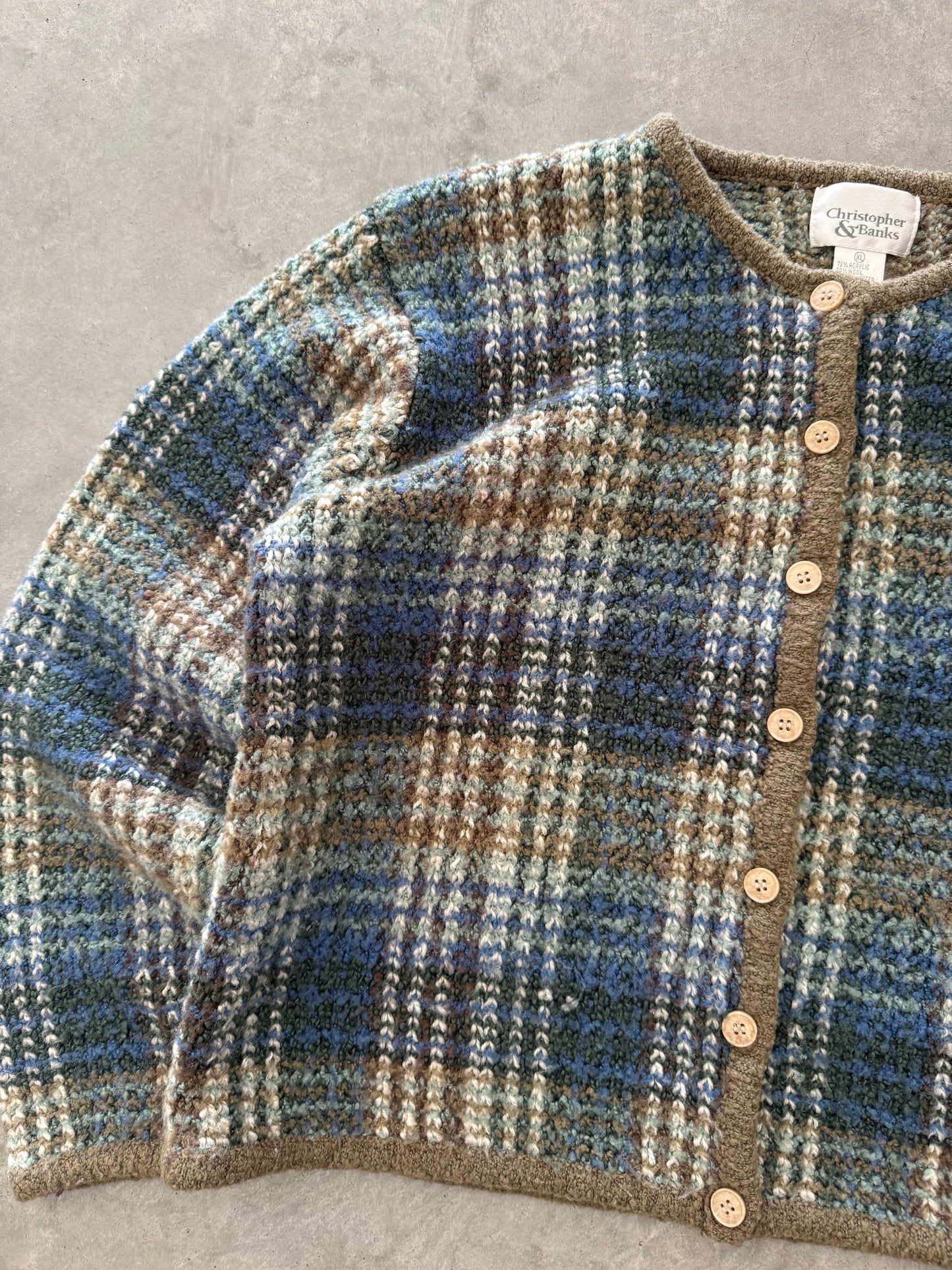 Vintage Christopher & Banks Paid Cardigan - L