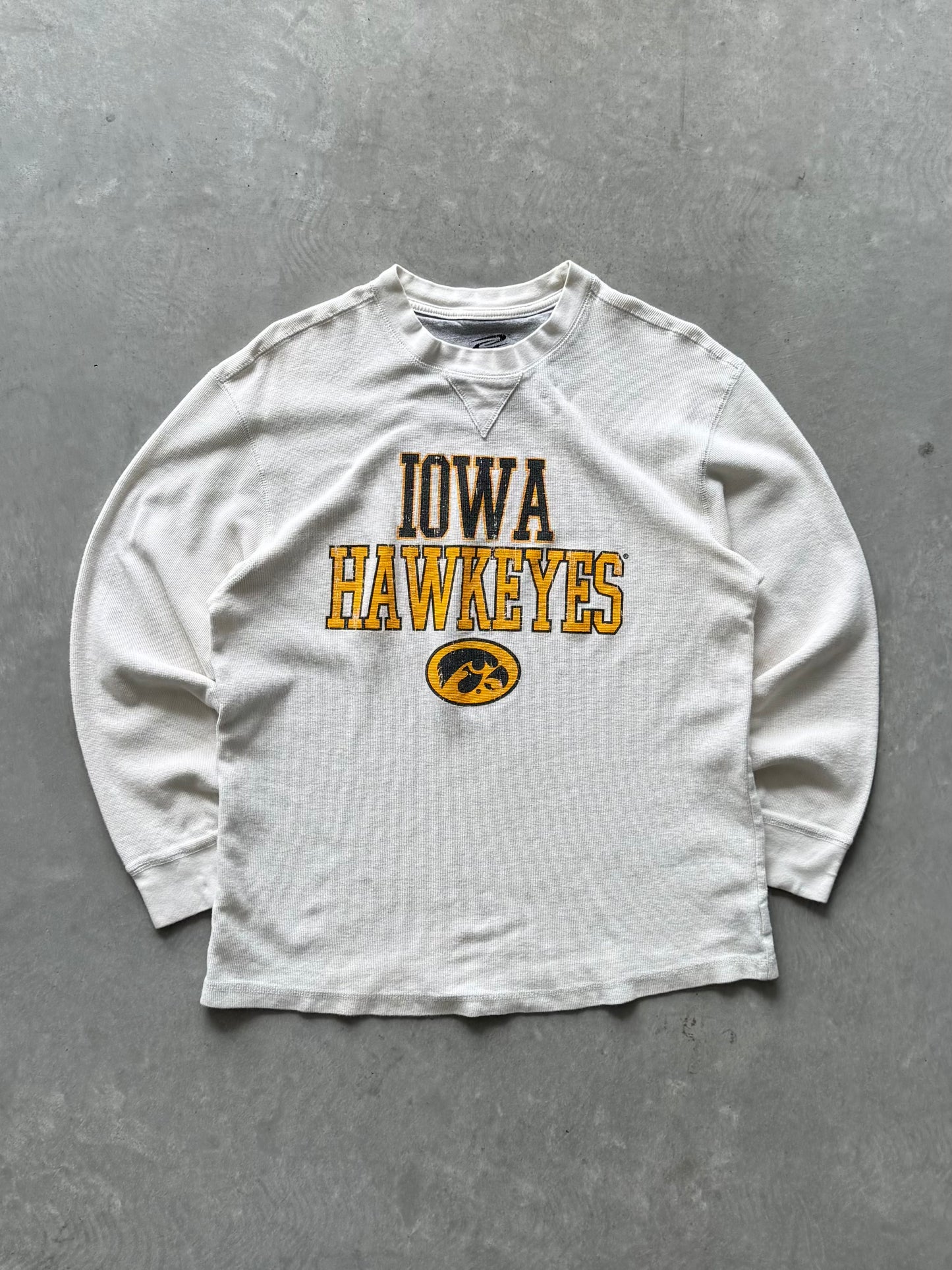 Vintage Iowa Hawkeyes Waffle Knit Longsleeve - M