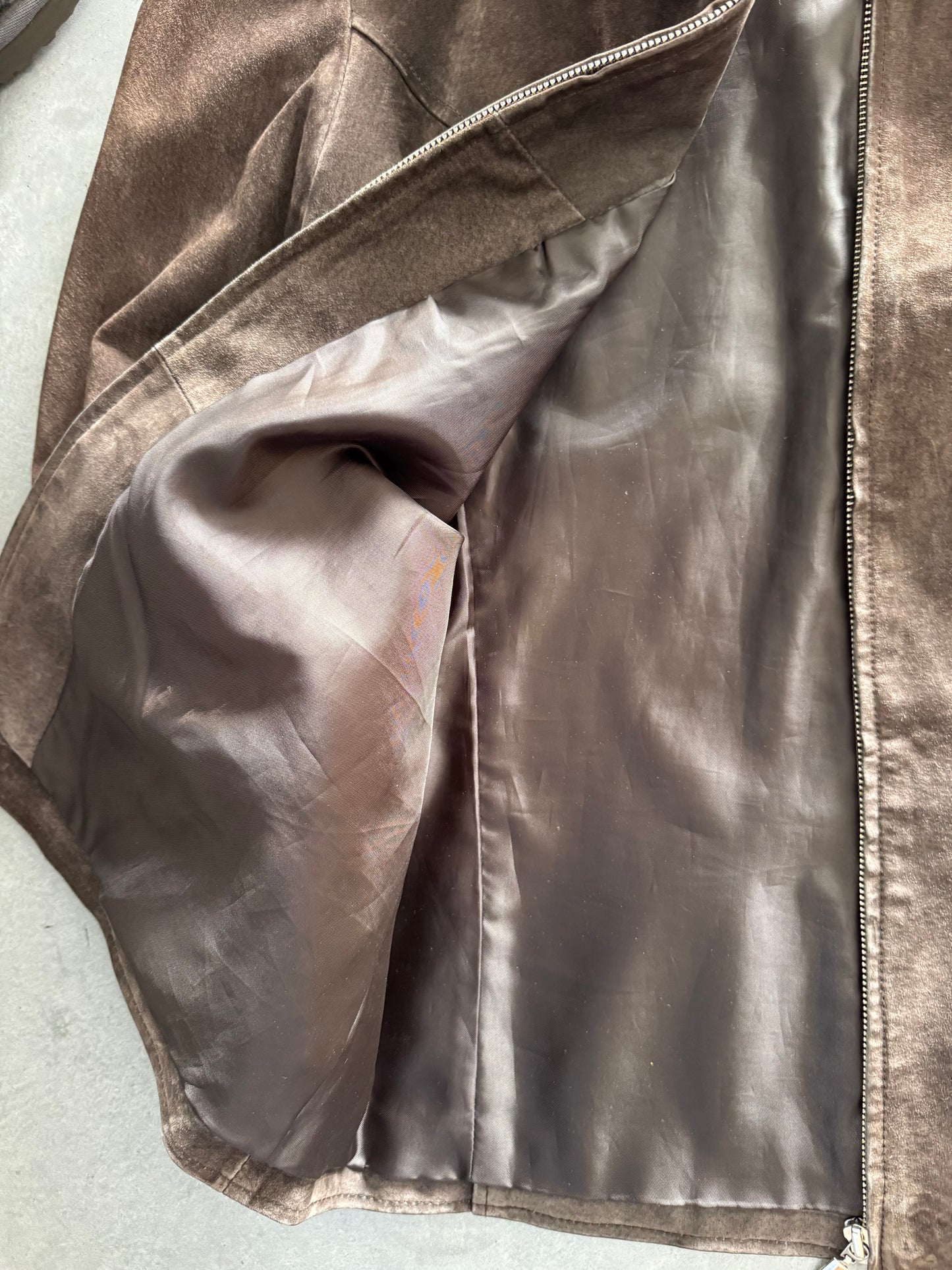 Vintage Suede Leather Women’s Jacket - L