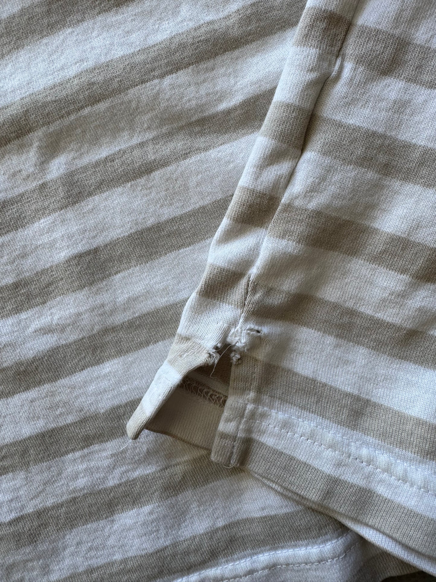 Vintage Striped Cropped Tee - L