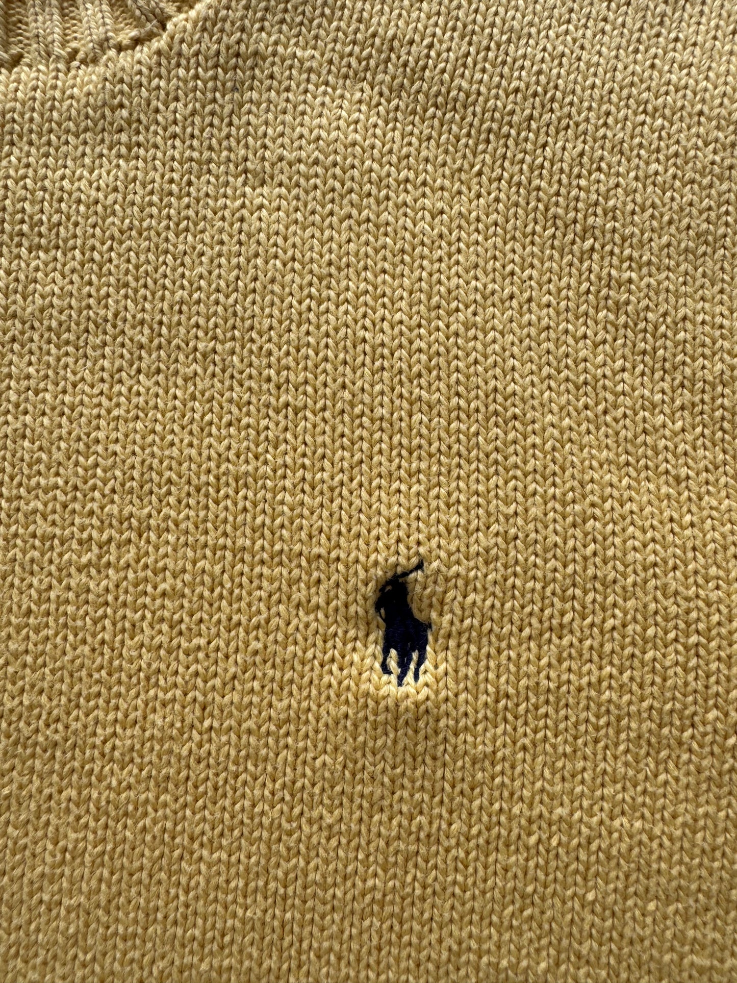 Vintage 90s Yellow Polo Ralph Lauren Sweater - XL