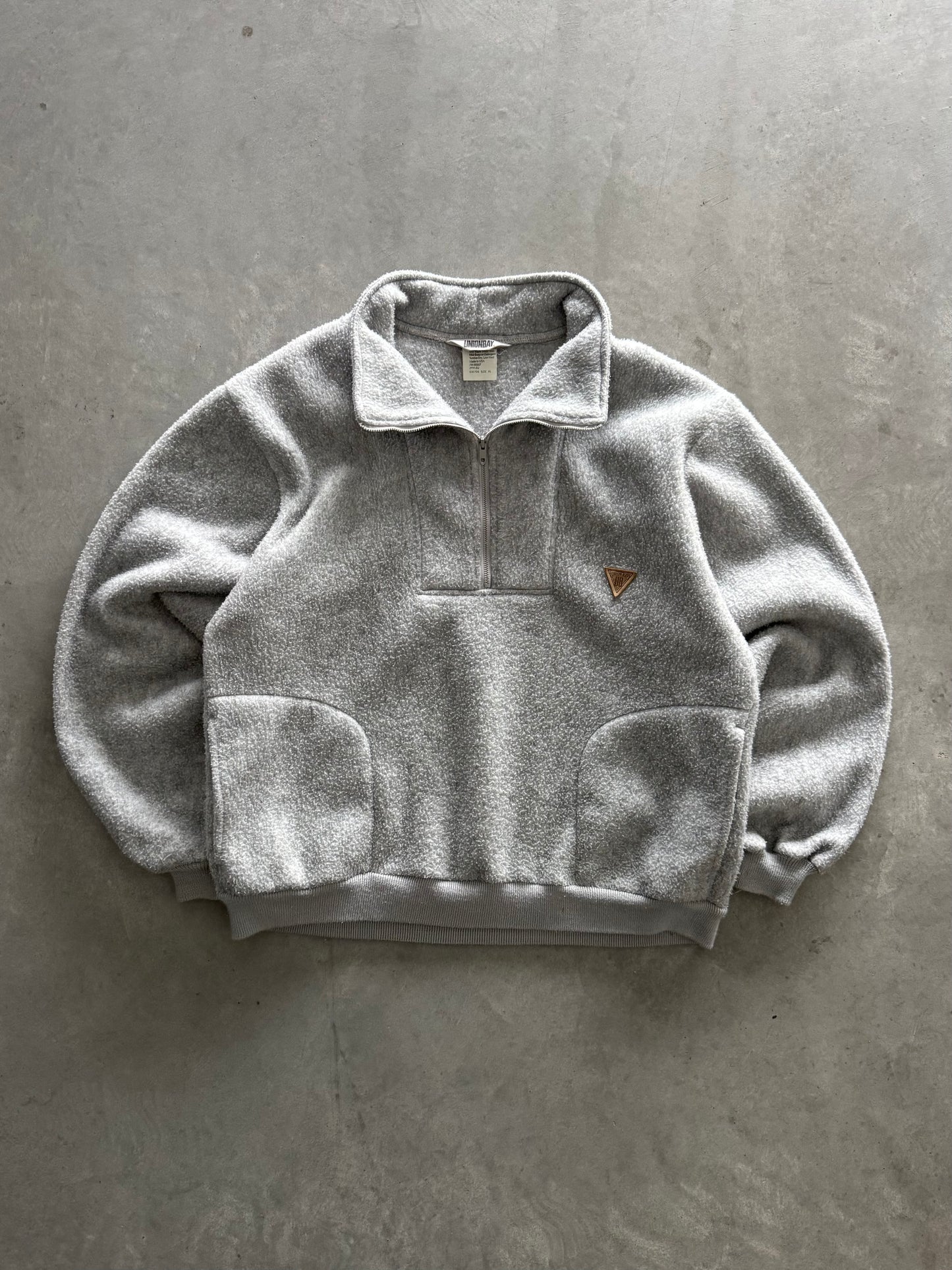 Vintage 80s Union Bay Fleece Quarter Zip - XL