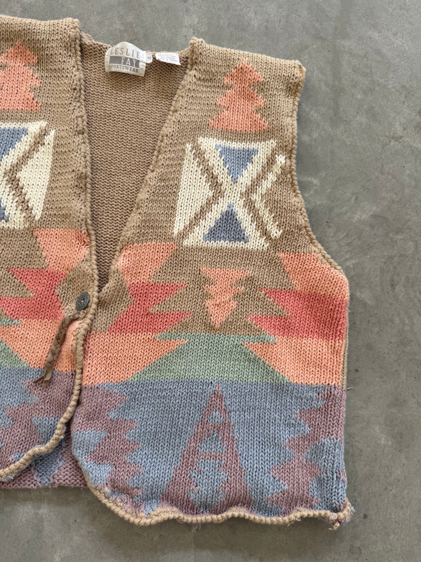 Vintage Knit Sweater Vest - M