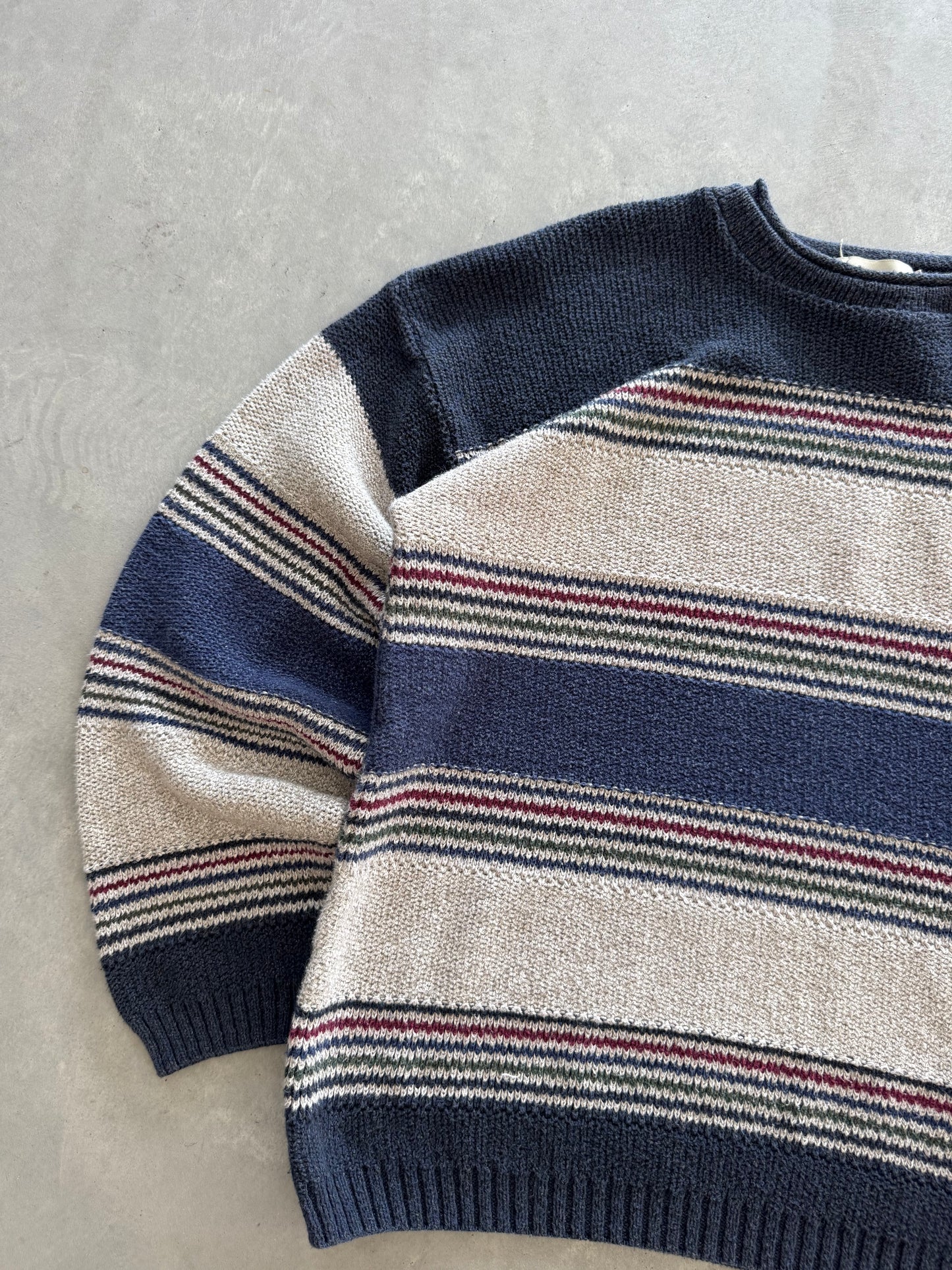 Vintage Striped Sweater - L