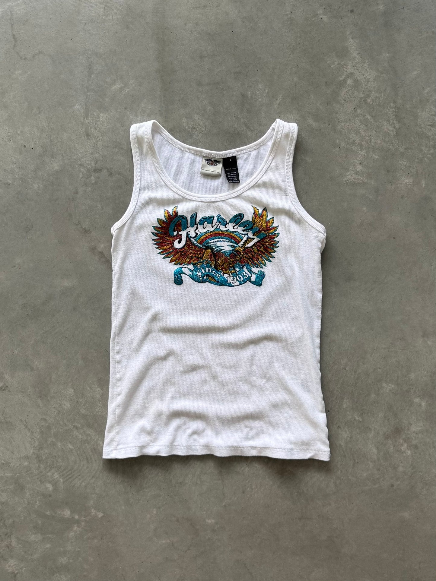 Vintage Harley Davidson Y2K Tank Top - L