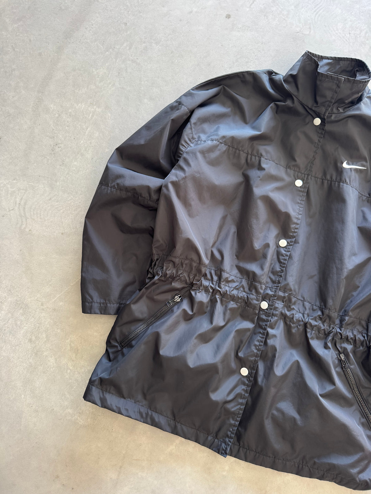 Vintage 90s Nike Cinchable Waist Windbreaker Jacket - L