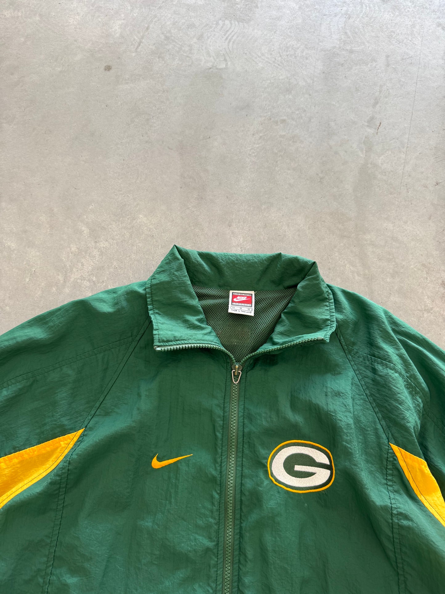 Vintage 90s Nike Green Bay Packers Windbreaker - M