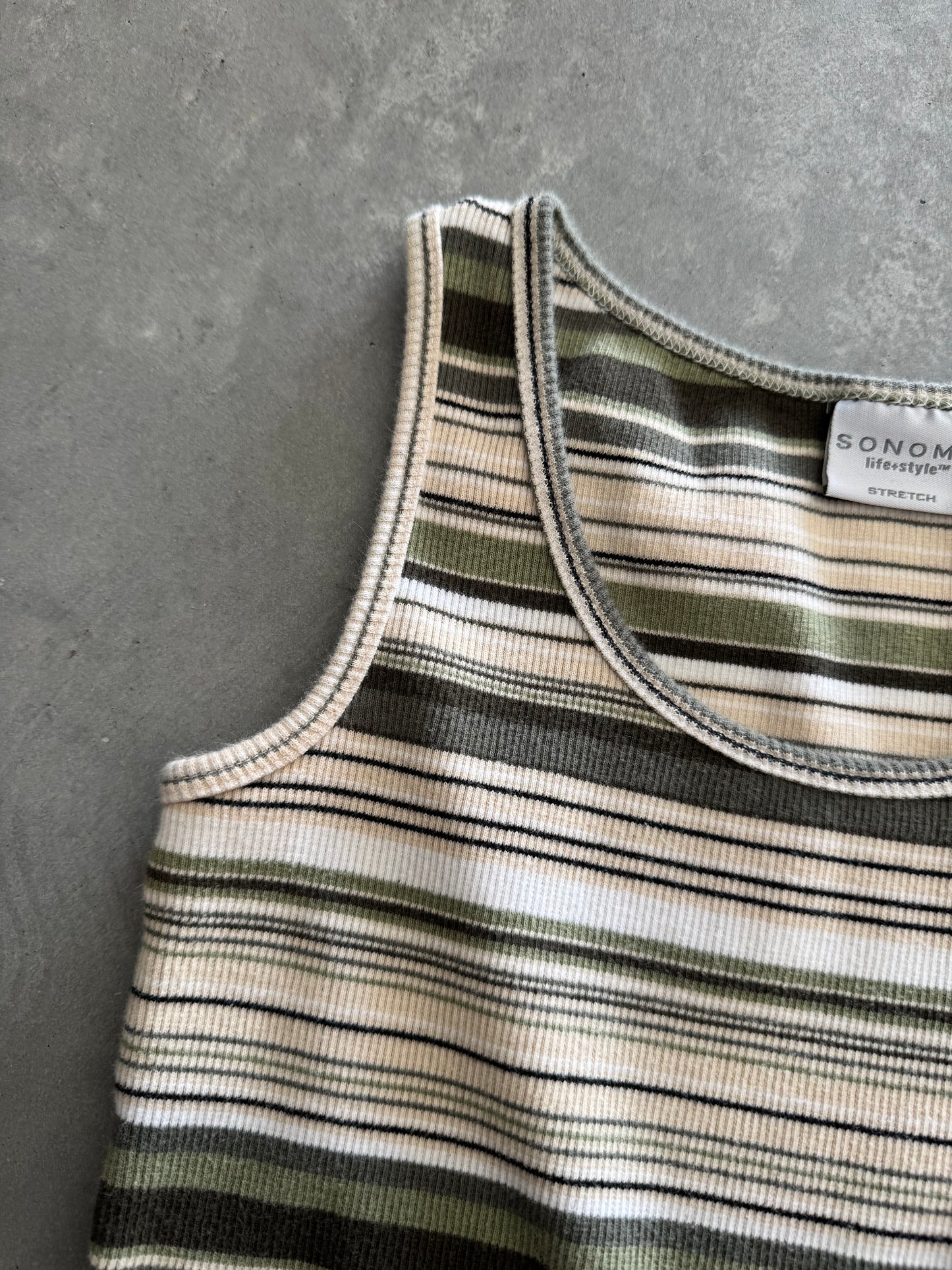 Vintage Striped Sonoma Tank Top - M