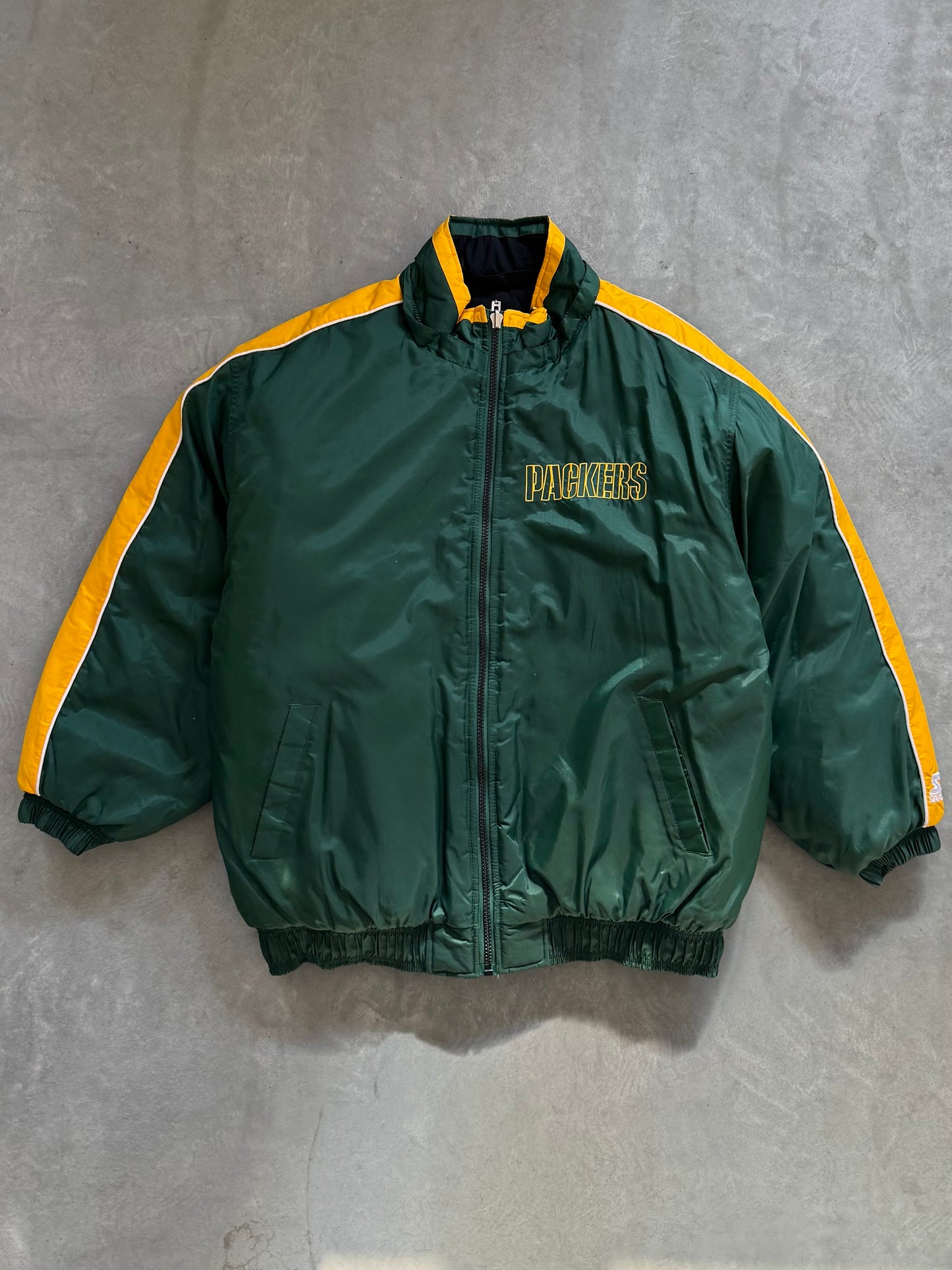 Vintage 90s Starter Green Bay Packers Coat - XXL