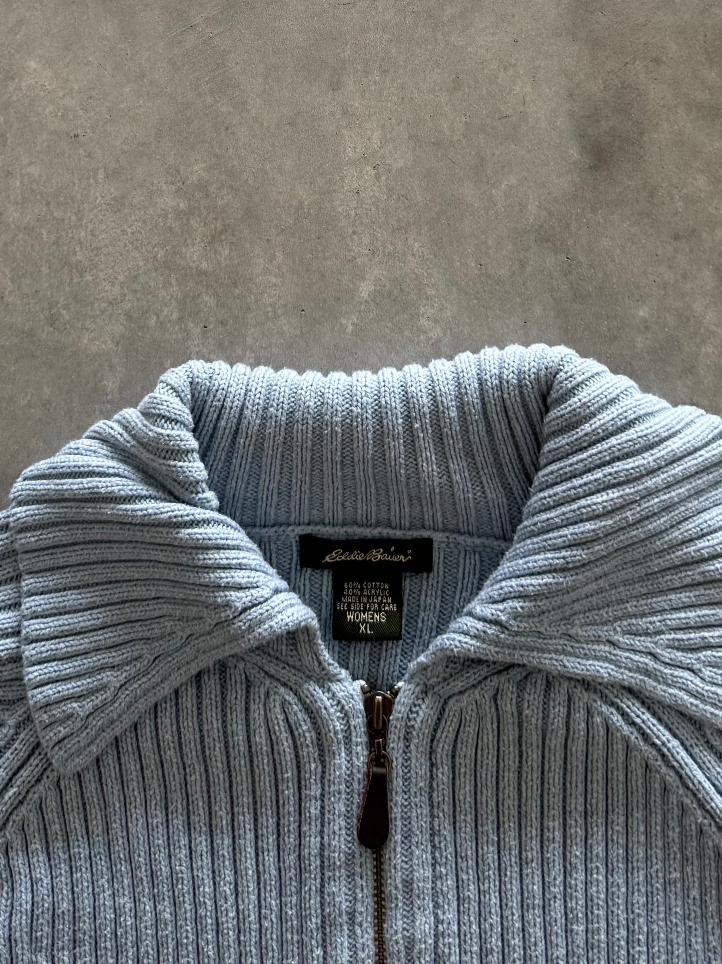 Vintage Eddie Bauer Knit Zip Up - XL