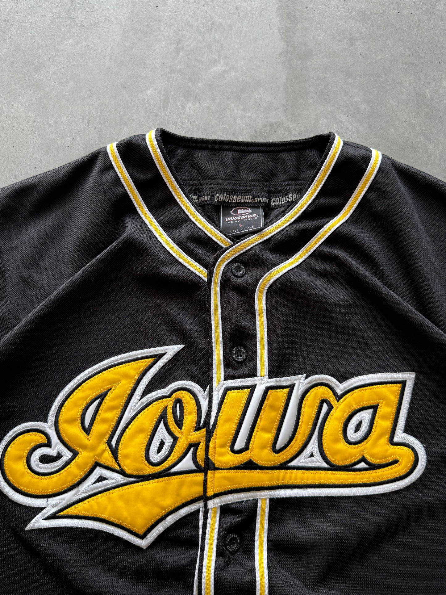 Vintage Iowa Hawkeyes Baseball Jersey - L