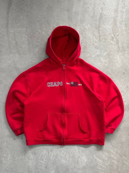 Vintage Chaps Zip Up Hoodie - XXL
