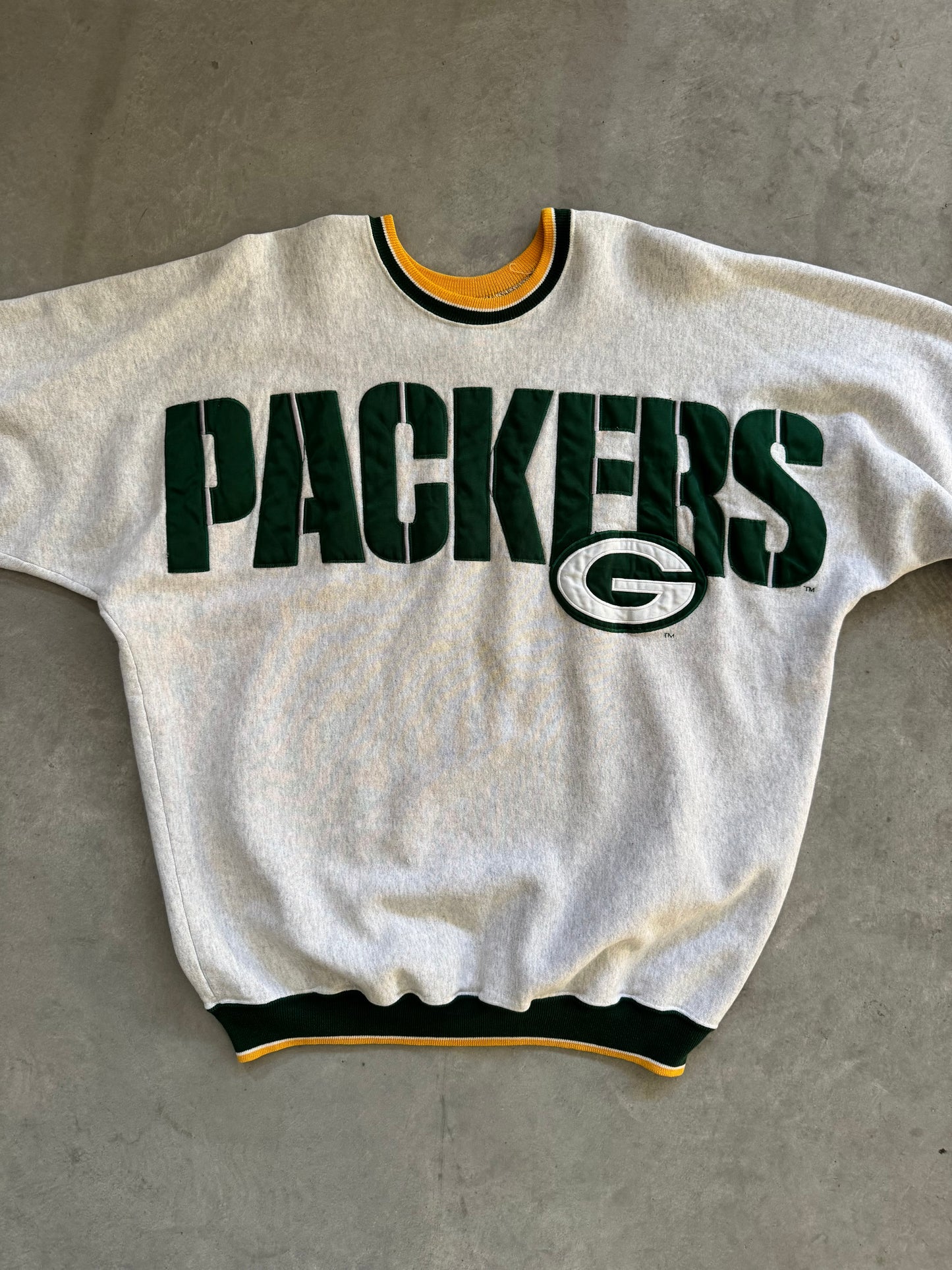 Vintage Green Bay Packers Spell Out Sweatshirt - XXL