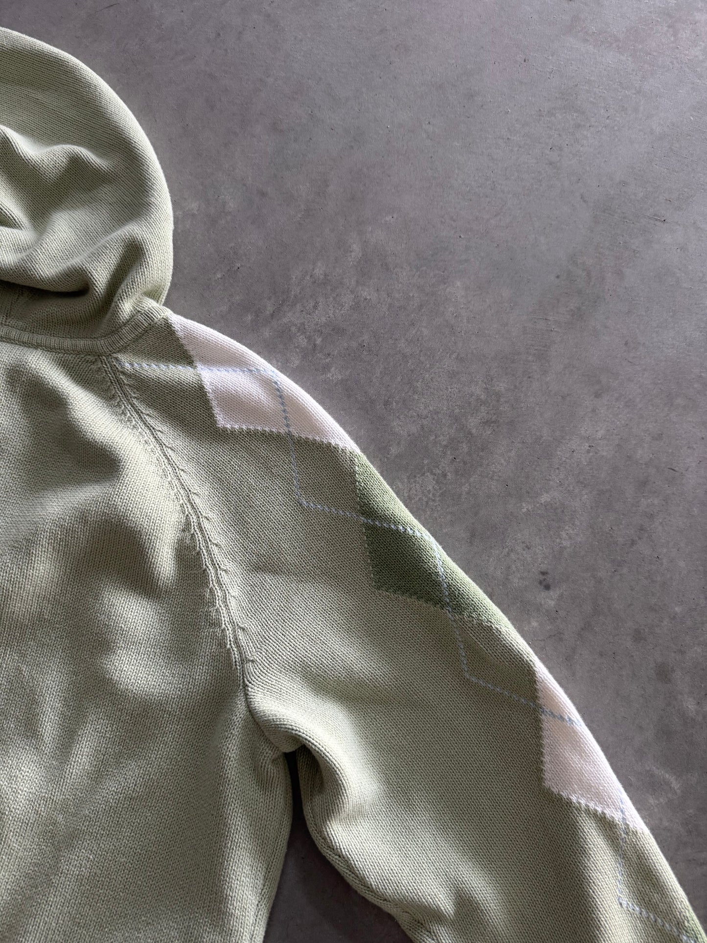 Vintage Knit Zip Up Hoodie - XL