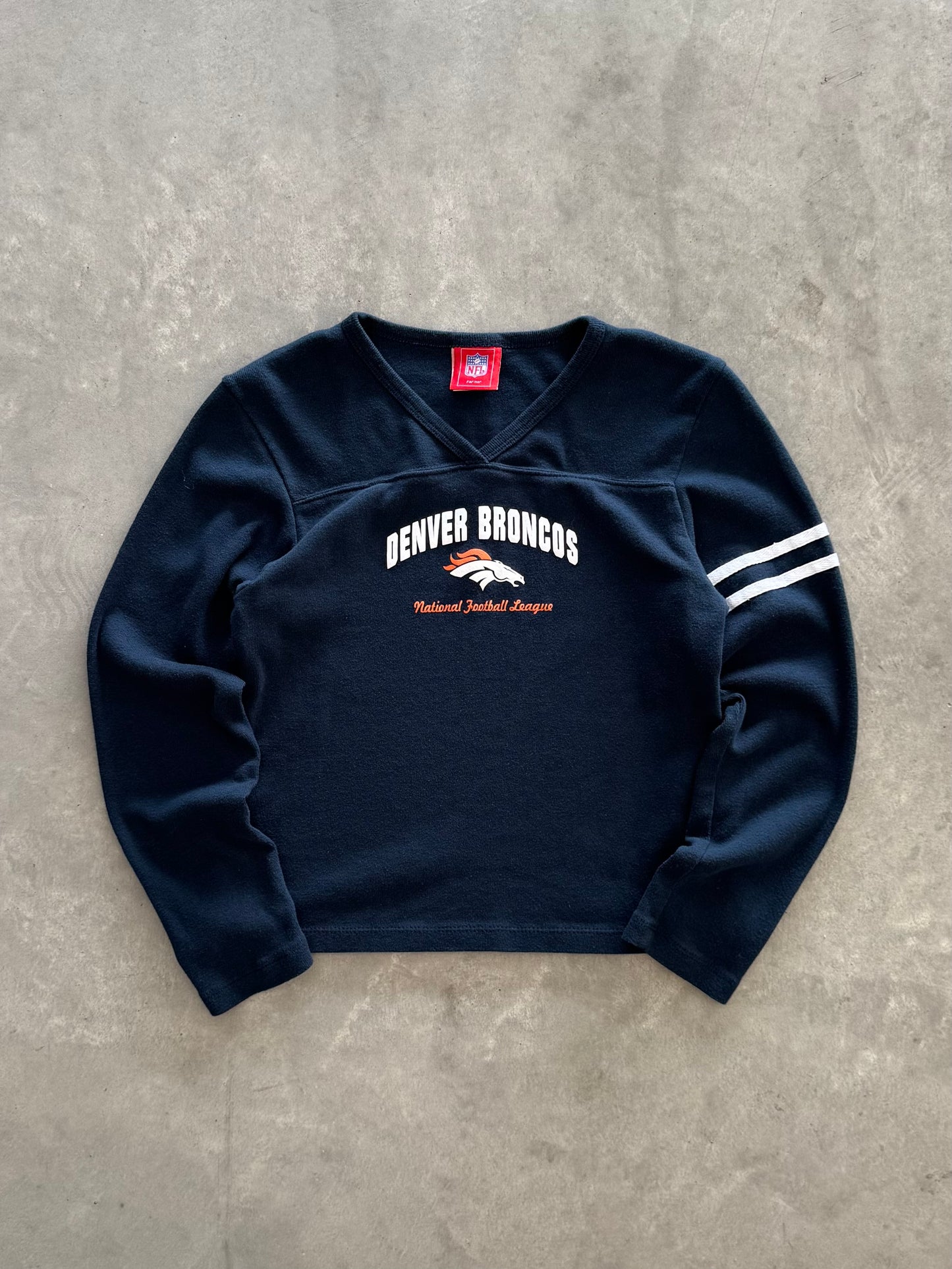 Vintage Denver Broncos Women’s Long Sleeve Baby Tee - L