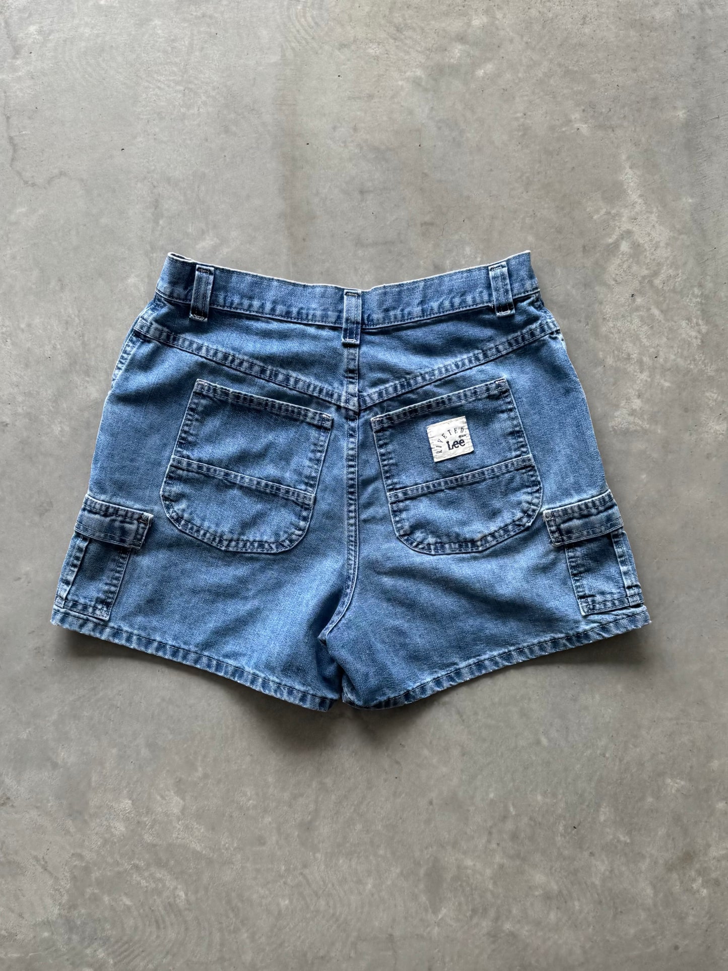 Vintage Riveted Lee Denim Shorts - 30x3