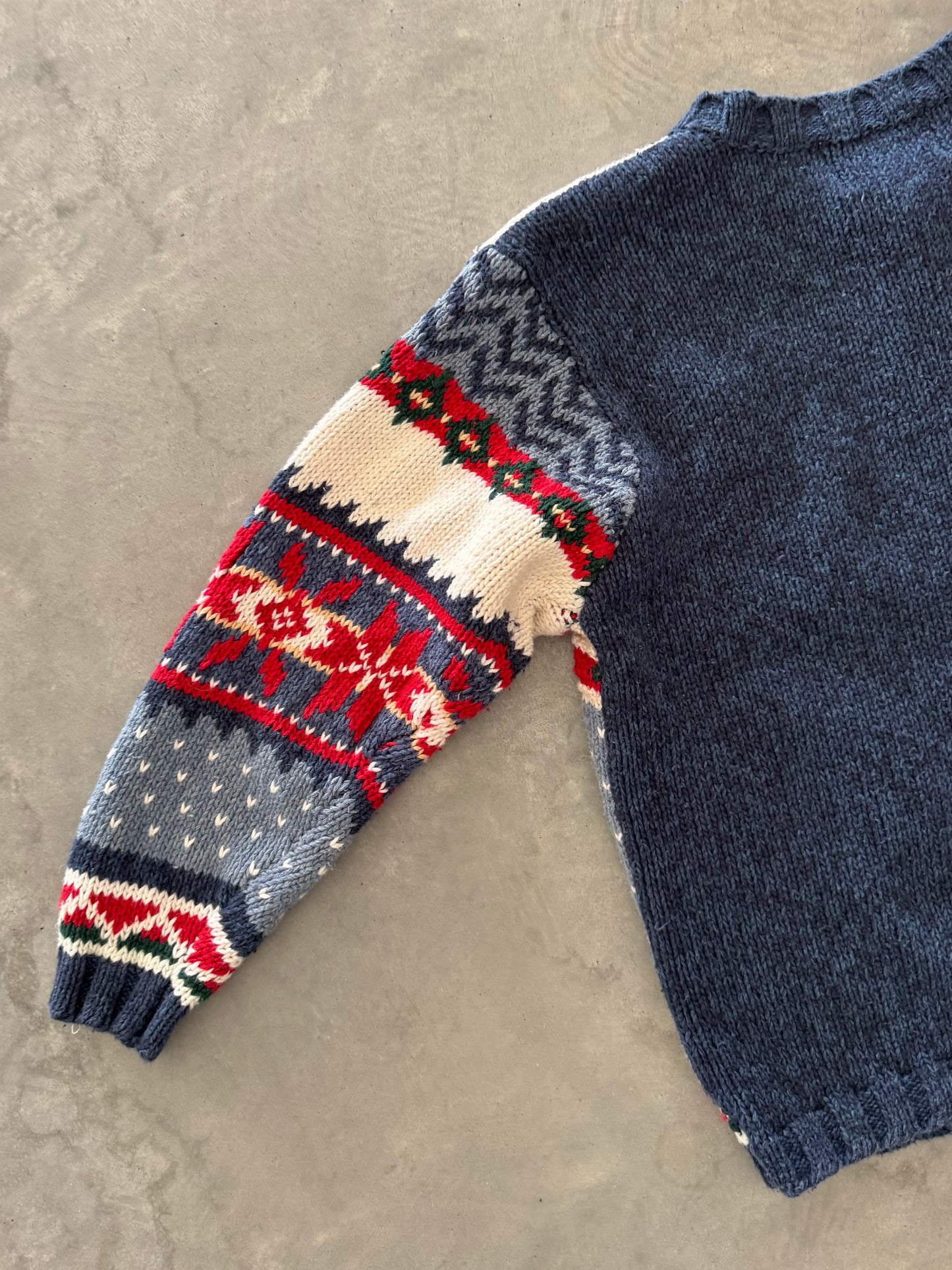 Vintage Christmas Knit Cardigan - L