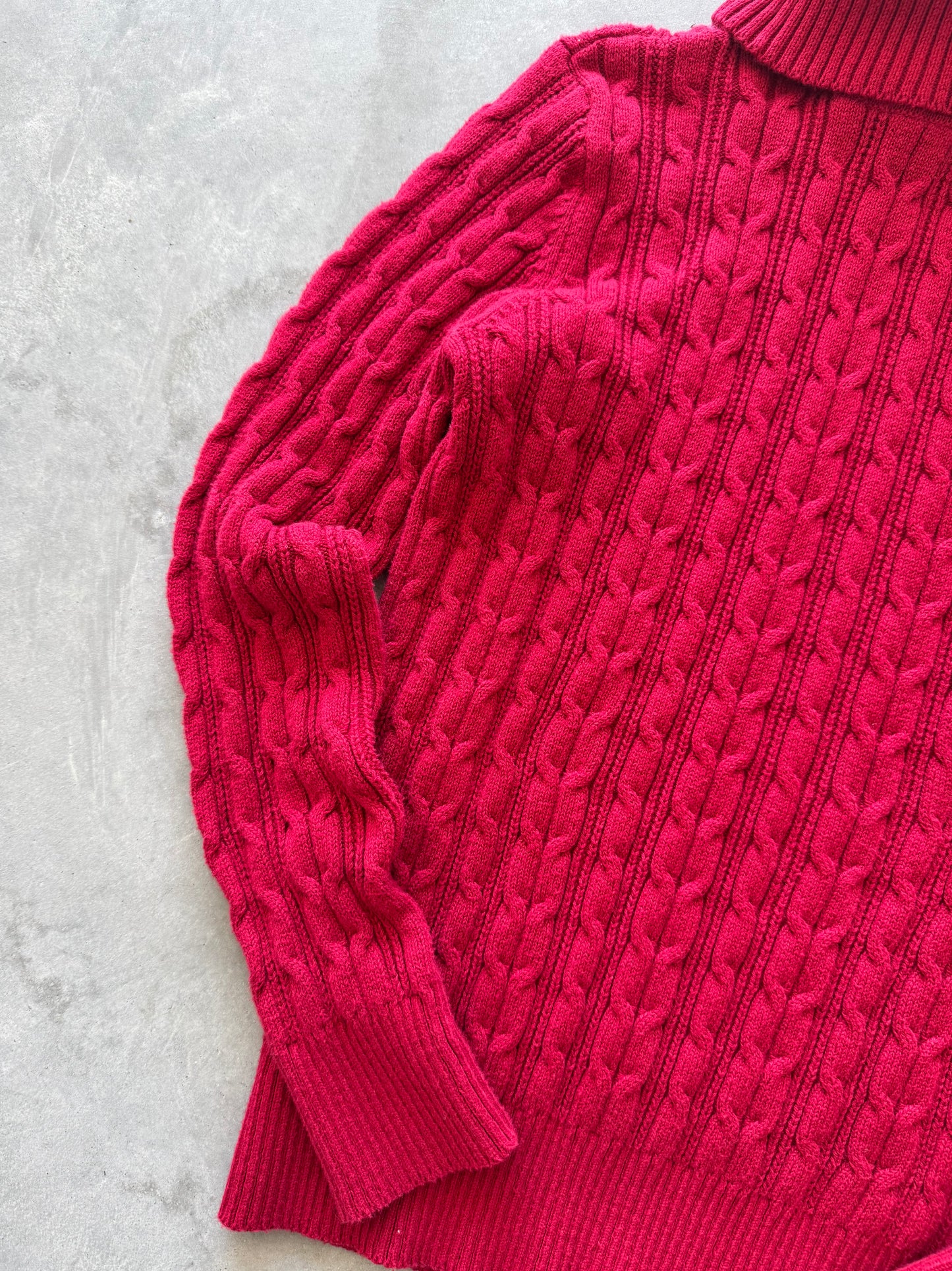 Vintage St. John’s Bay Cable Knit Turtle Neck - M